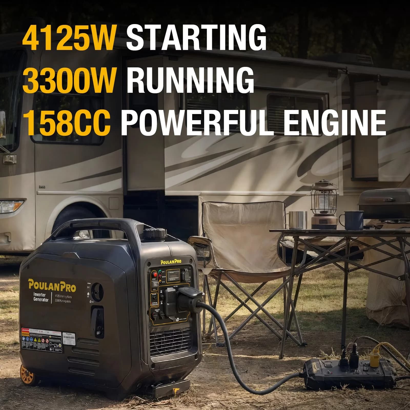 Generator Quality with 4125W, Low Oil Shutdown, Co Shut-Off for Camping, Home - Model 3D30D6