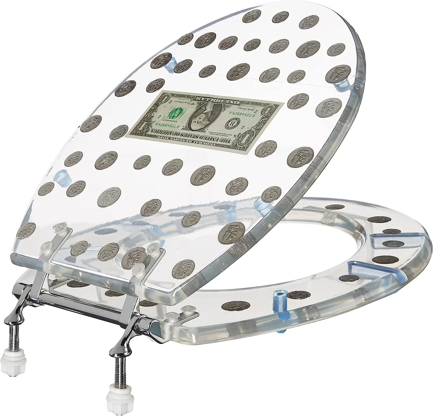 Toilet Seats And Lid Compact - Resin Clear - Contemporary Style Model CDAD5C