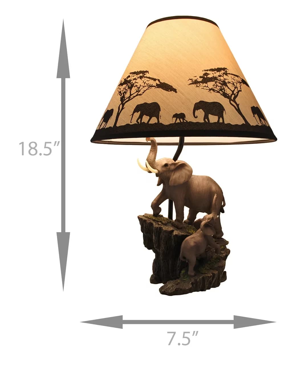 Professional Table Lamp with LED, Standard Lamps, Traditional - Resin Gray Model 9D514B