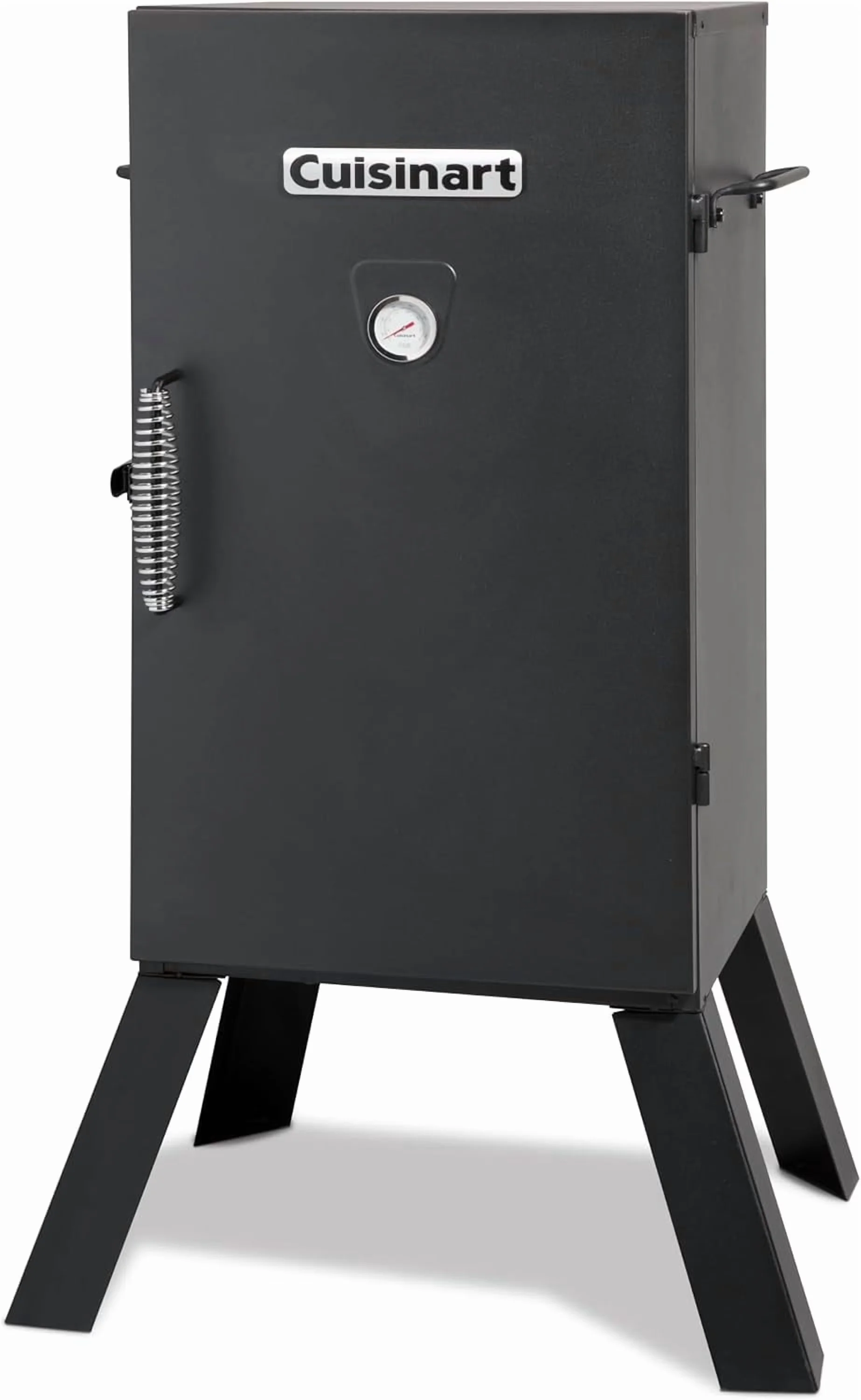 Modern Smoker with Heat Thermometer, 30" Electric Outdoor, Black - Steel Silver Model 8F3866