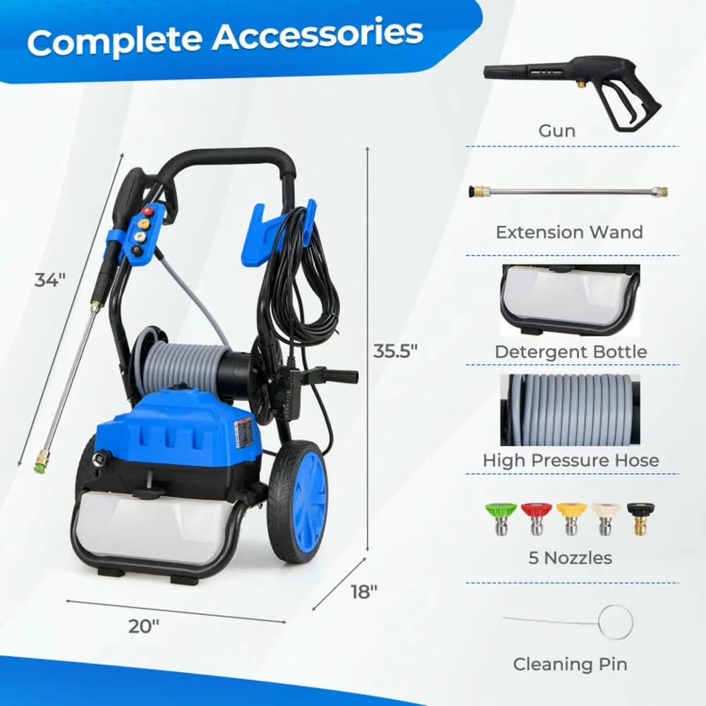 Pressure Washer Innovative with Quick Connect Tips, Practical Tools, 2300 PSI 1.8 GPM Electric - Model 30A7F8