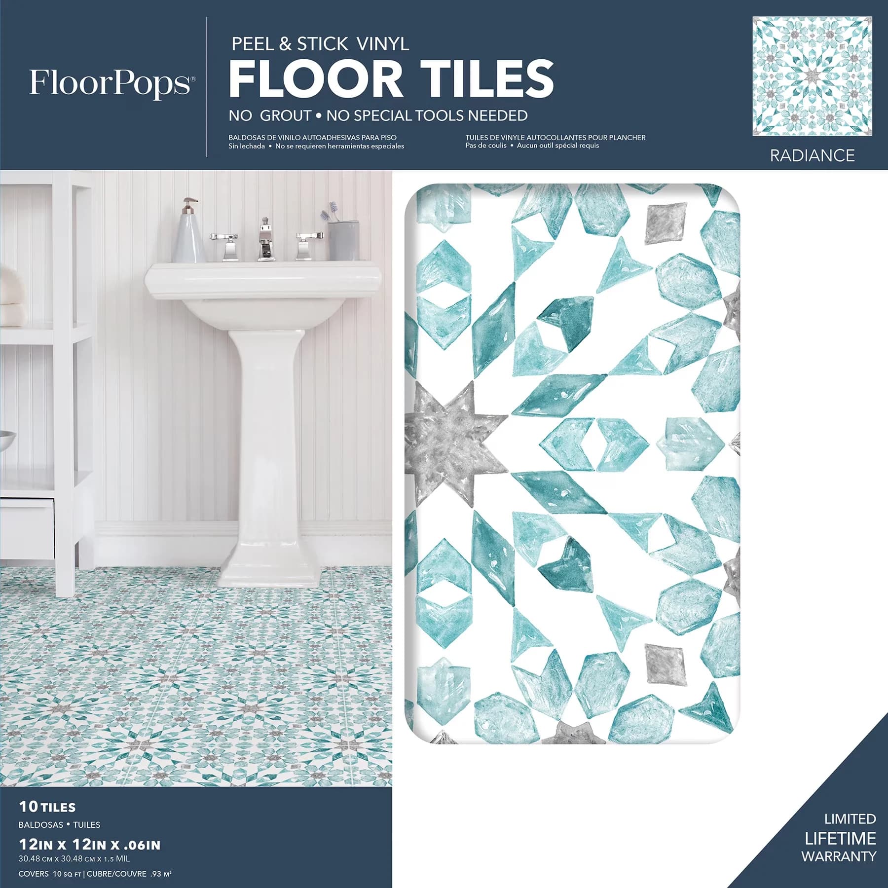 Reliable Grey Vinyl Flooring Vinyl Plank Flooring with Easy Installation, Residential use - Vinyl Blue Model FEA517