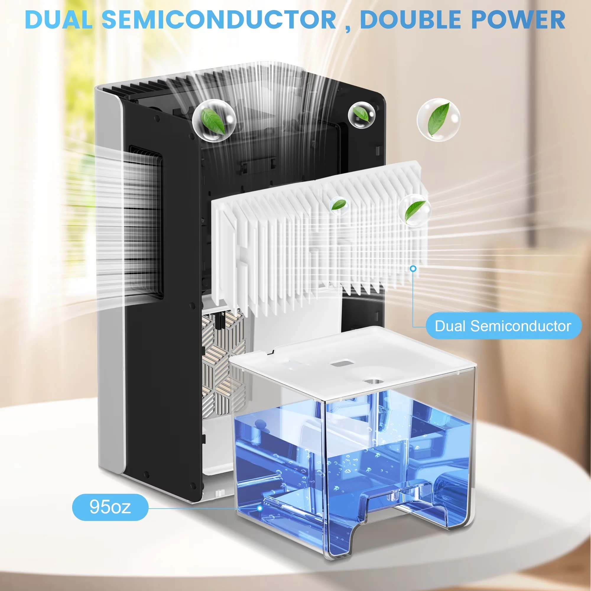 Reliable Dehumidifier with LED, Variable Speed, Automatic Shut-Off - Dehumidifiers Model 0BECDD
