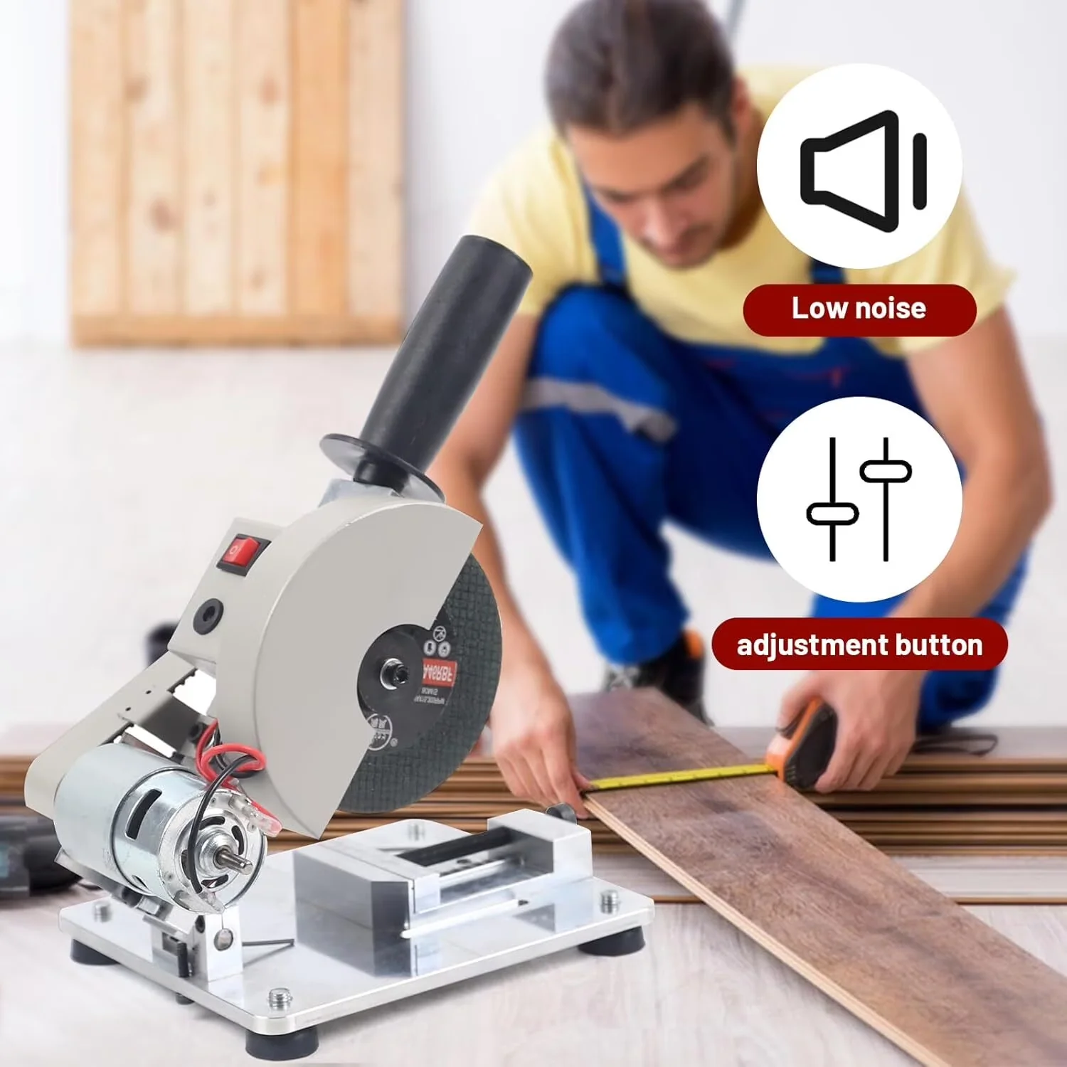 Durable Power Saw with Easy To Operate, Adjustable, Mini Table - 0-45 - Commercial Quality Model CED864