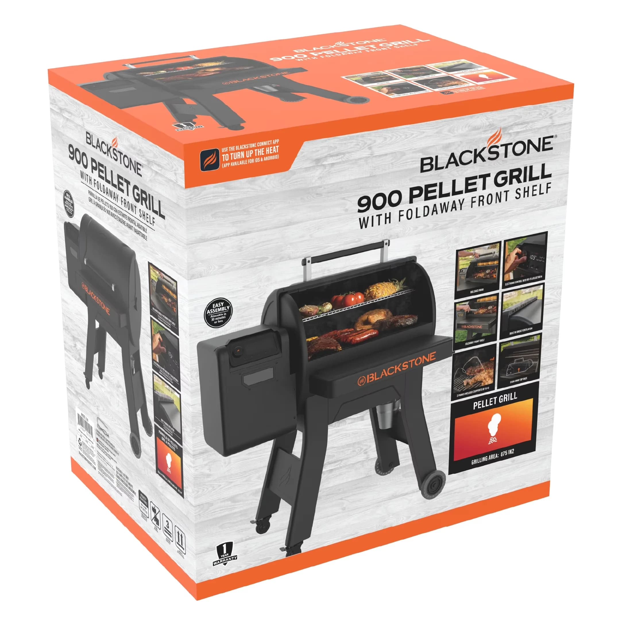 Essential Smoker with Bluetooth Enabled, 20 lb. Hopper and Smart Capability, 900 Pellet Grill - Steel Black Model A43714