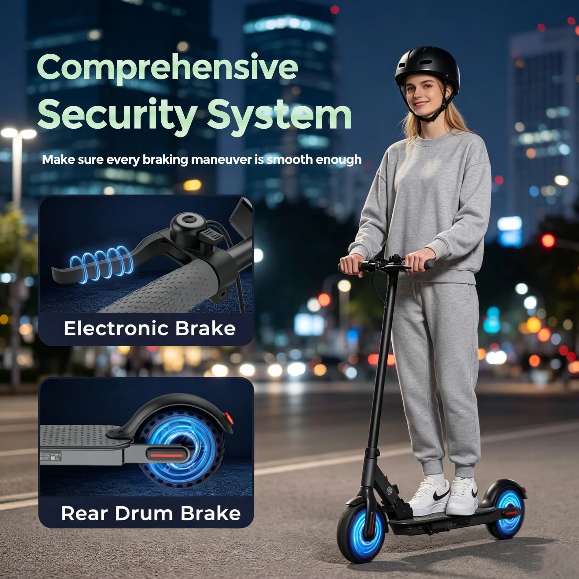 Stylish Scooter with 350W, Foldable, 350W Electric - Aluminum, Rubber - Rustic Charm Model 99CBF3