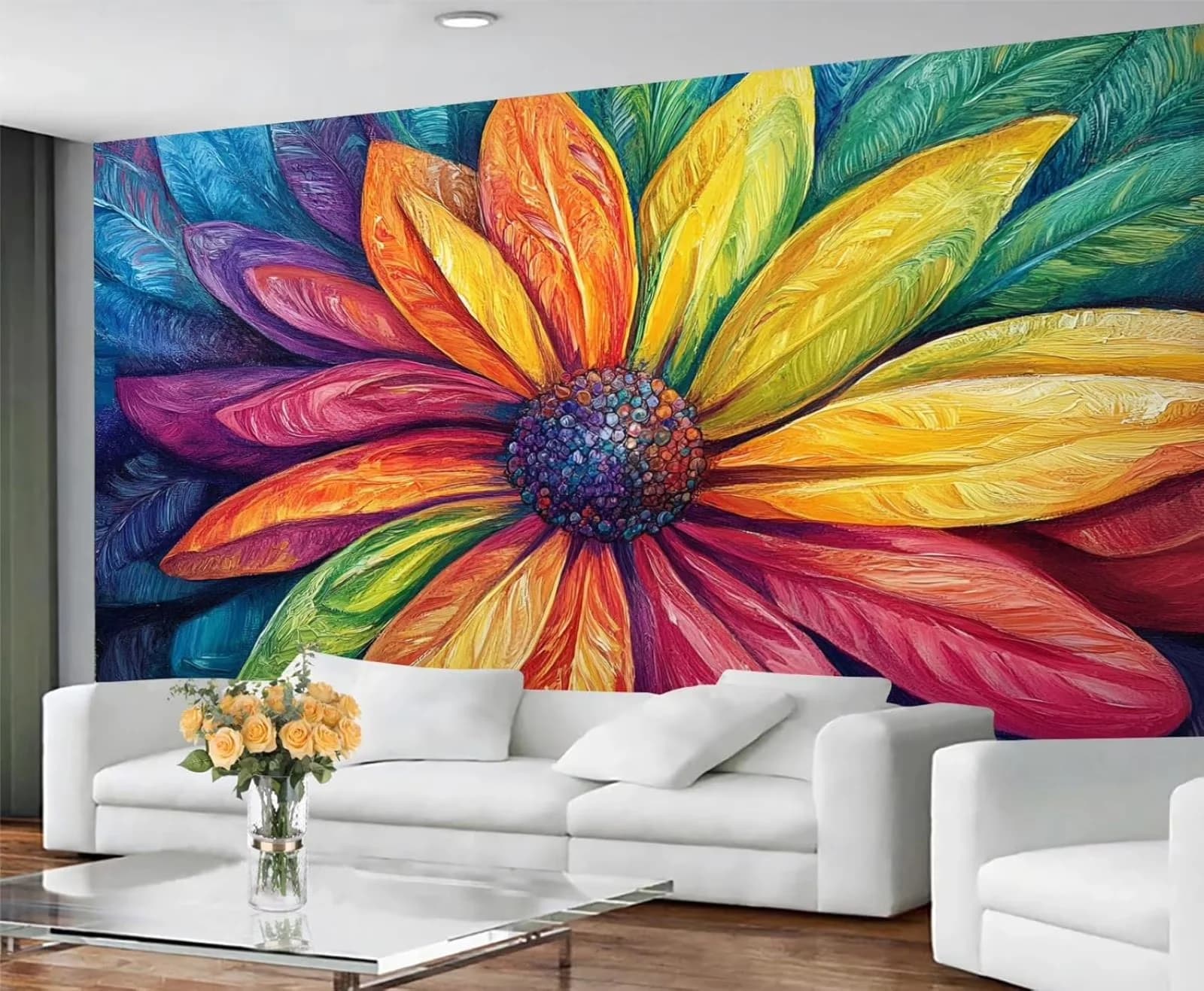 Reliable Wallpaper with Durable, Multicolor Large Murals - Multicolor High-Quality Canvas Model 8081BD