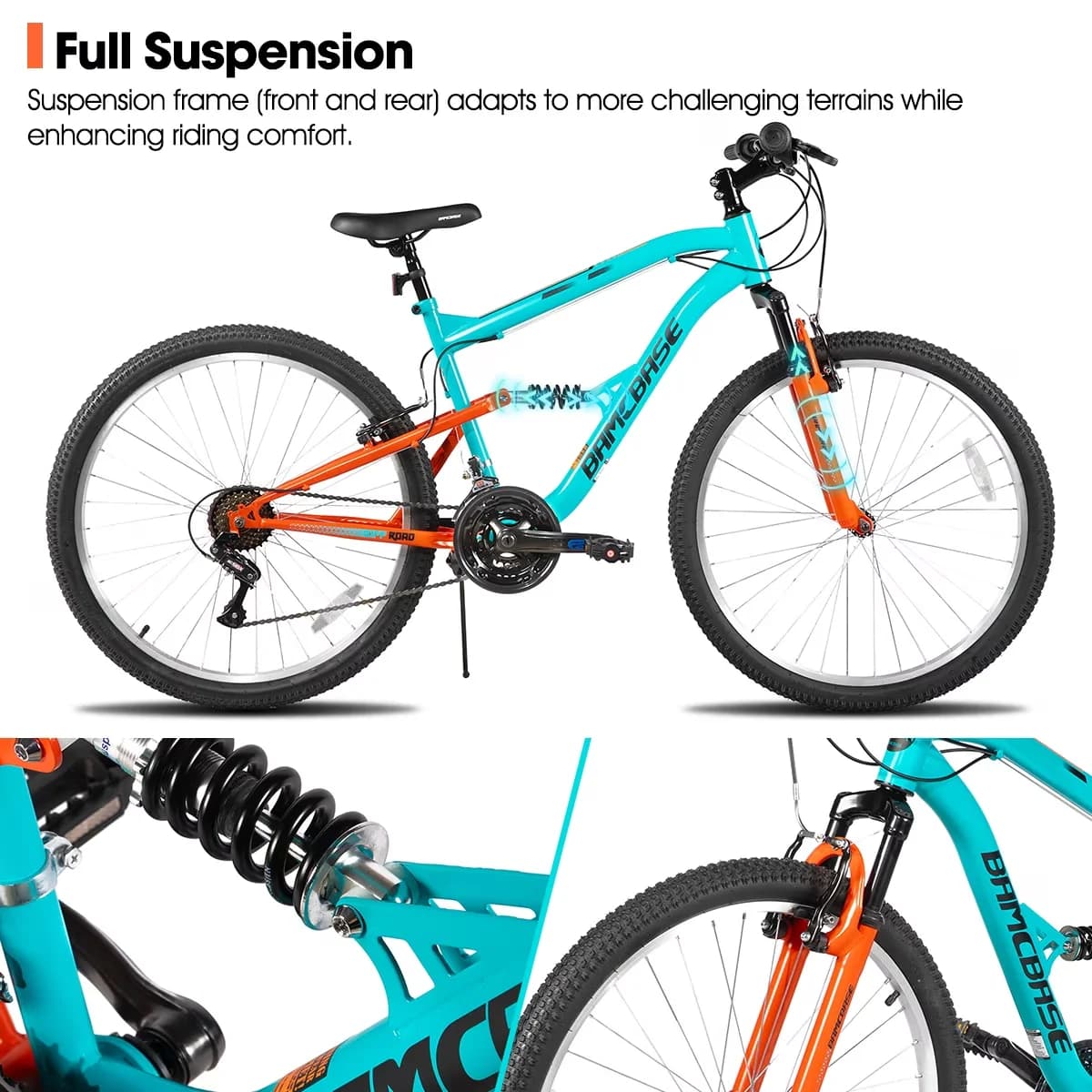 Reliable Mountain Bike with Lightweight, 18-Speed, 26 Inch Wheel - Blue Model 7A330E