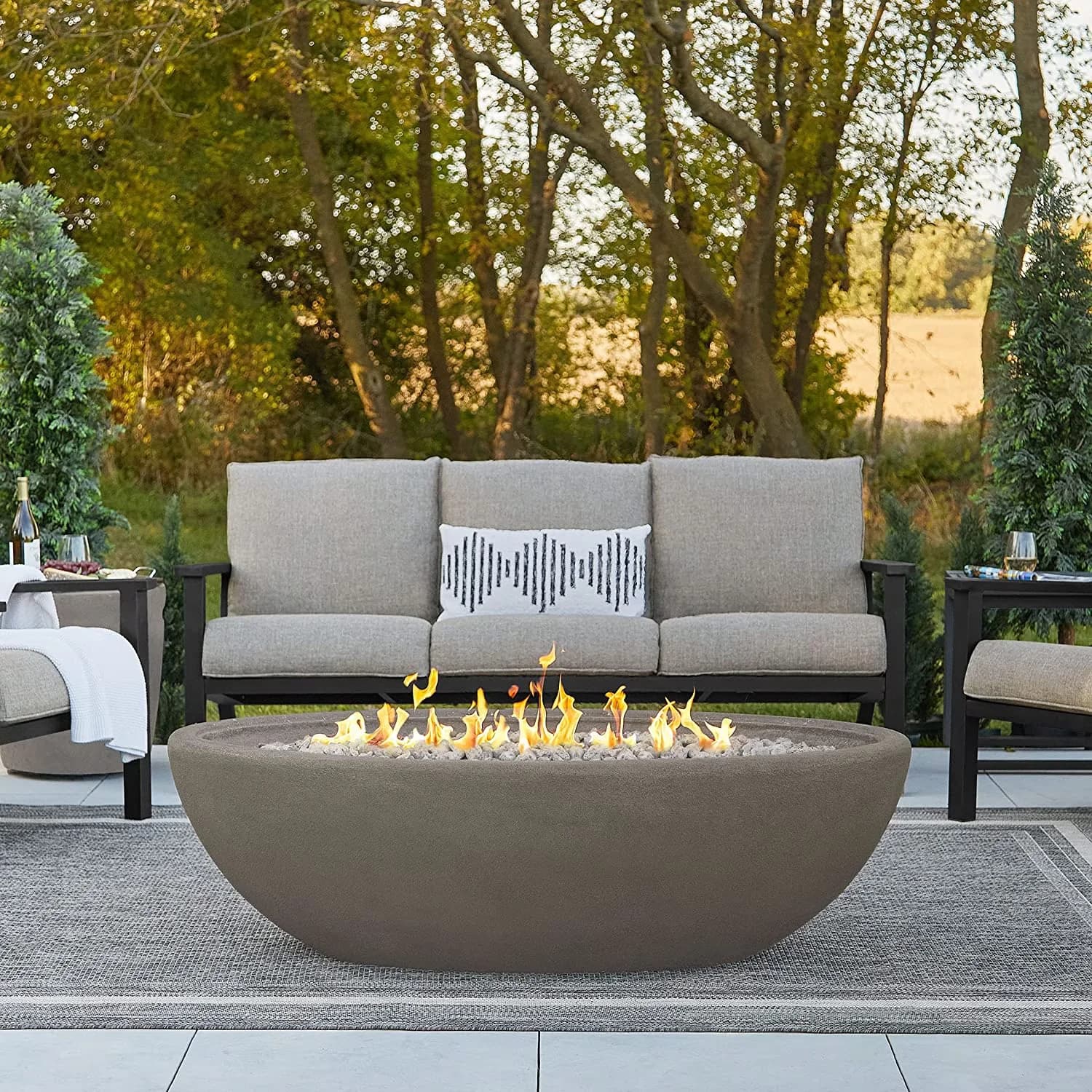 Reliable Outdoor Heating with Electronic Ignition, Style - Modern - Metal Blue Model 32286A