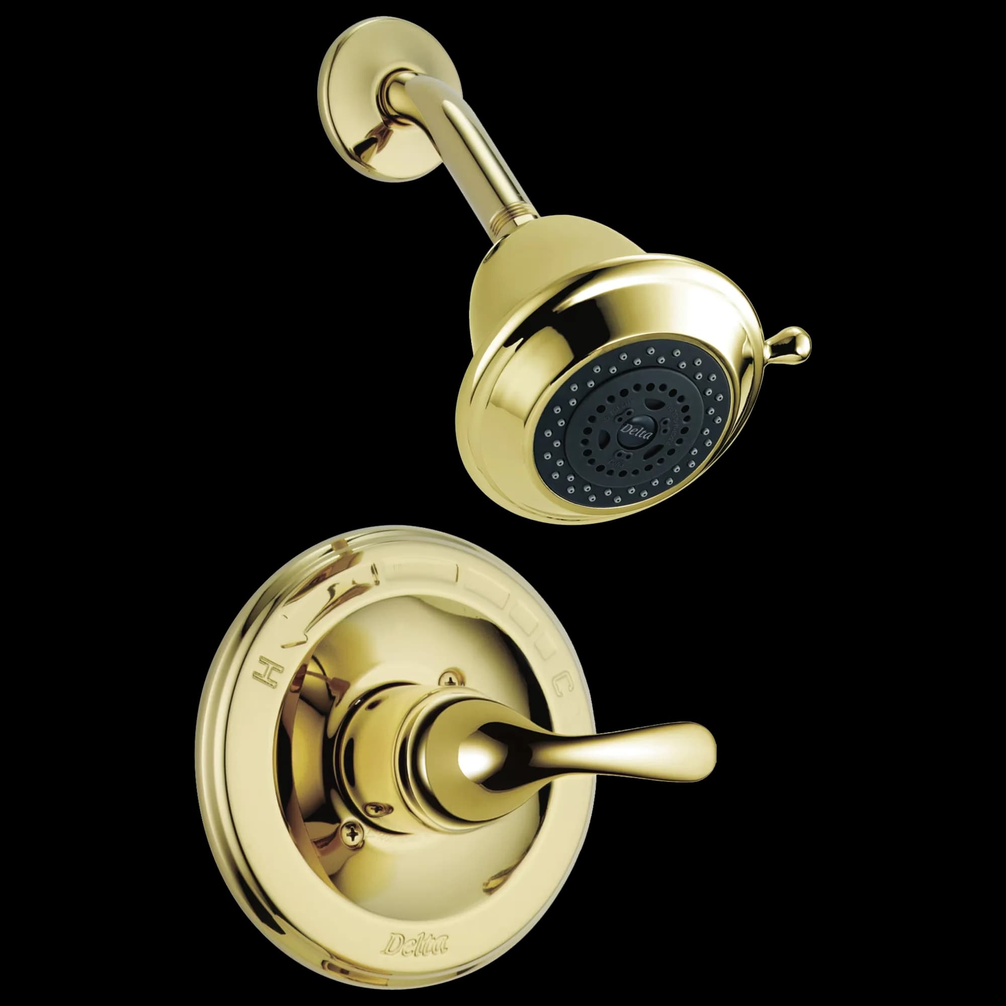 Professional Shower Head with Pressure Balance, Spray settings include: Full Body spray - Gold Brass Model C5144D