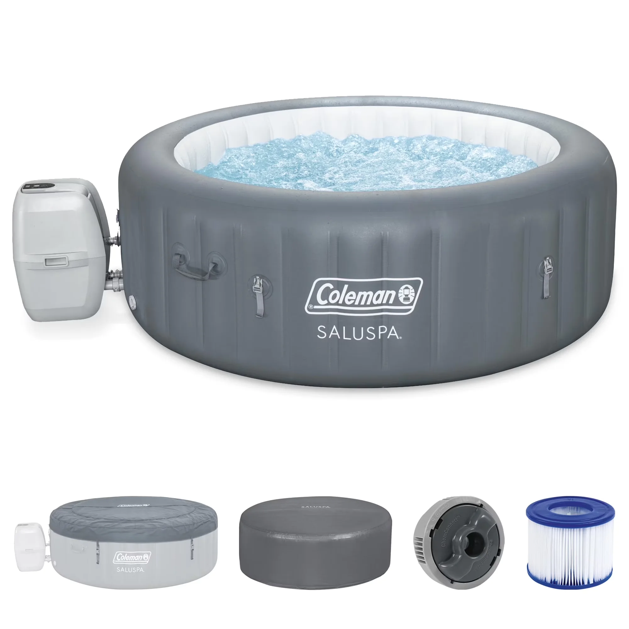 Durable Hot Tub with Energy Efficient, Puncture Resistant - Gray P08411 Model 53DBD6