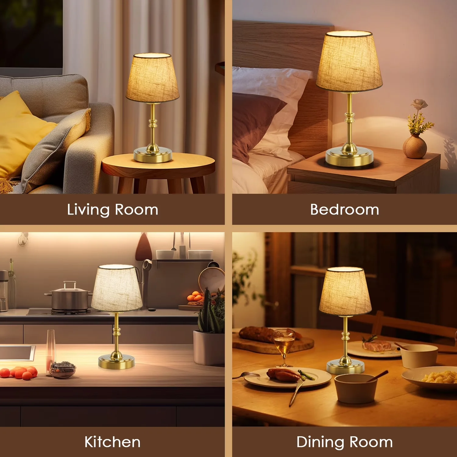 Lamp Quality with LED, Battery, Standard Lamps - Gold Stainless Steel for Living Room, Bedroom Model 39AAC5