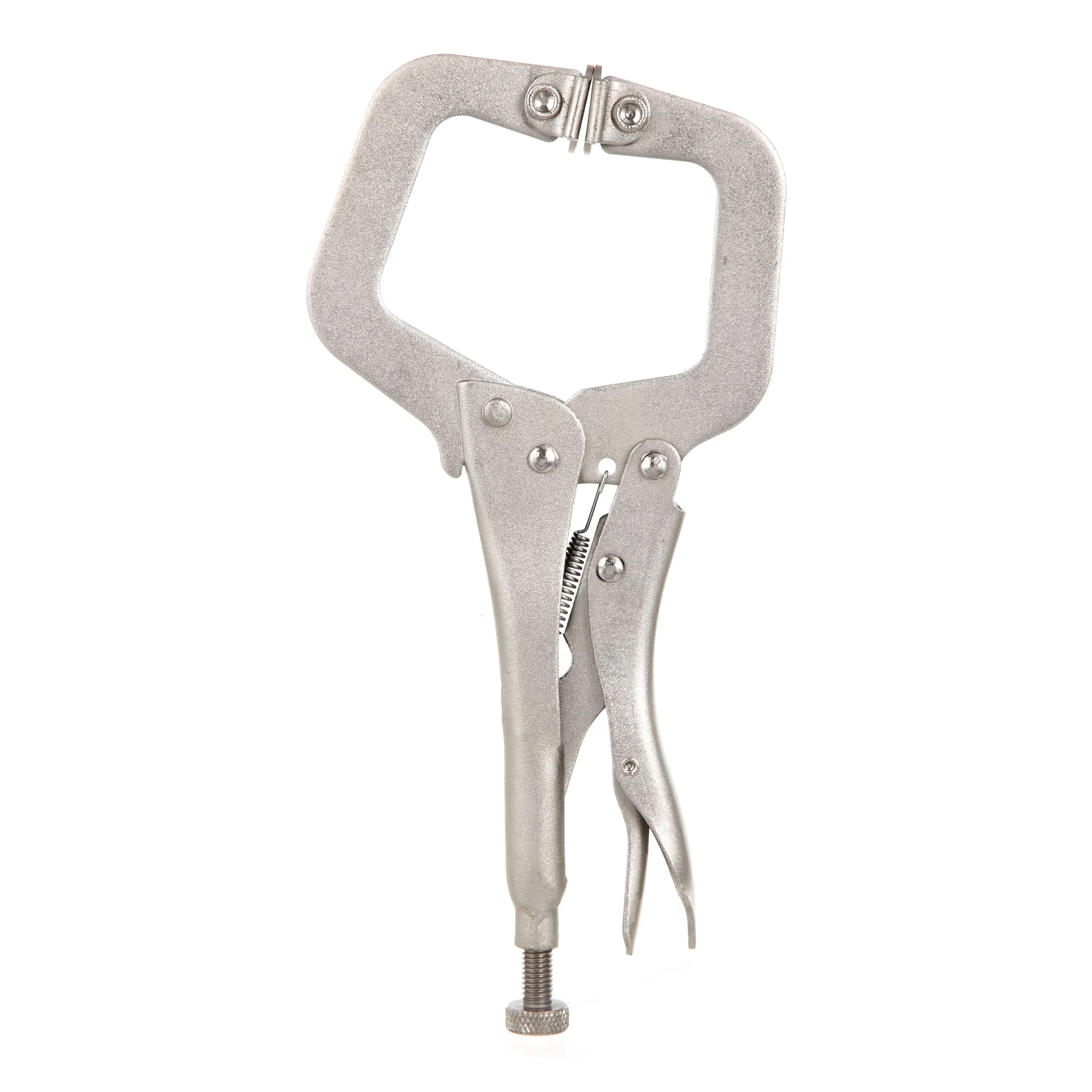 Compact Hand Tool with Compact, 11 inch C-Style Locking Pliers - Gray 1 pc Model 2F3689