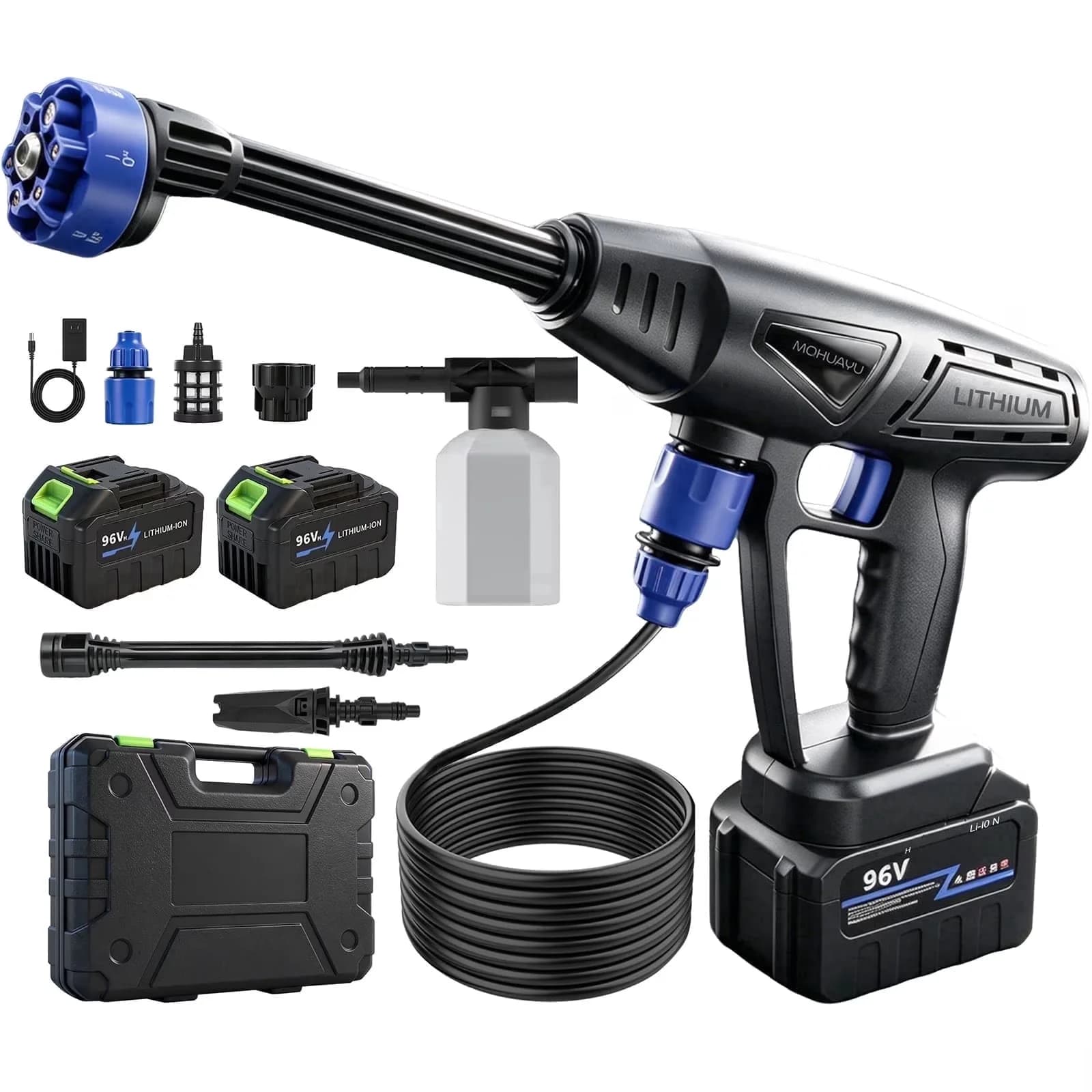 Professional Pressure Washer with Adjustable Wand, 16.4ft Hose for Car, Home - Model ADADAE