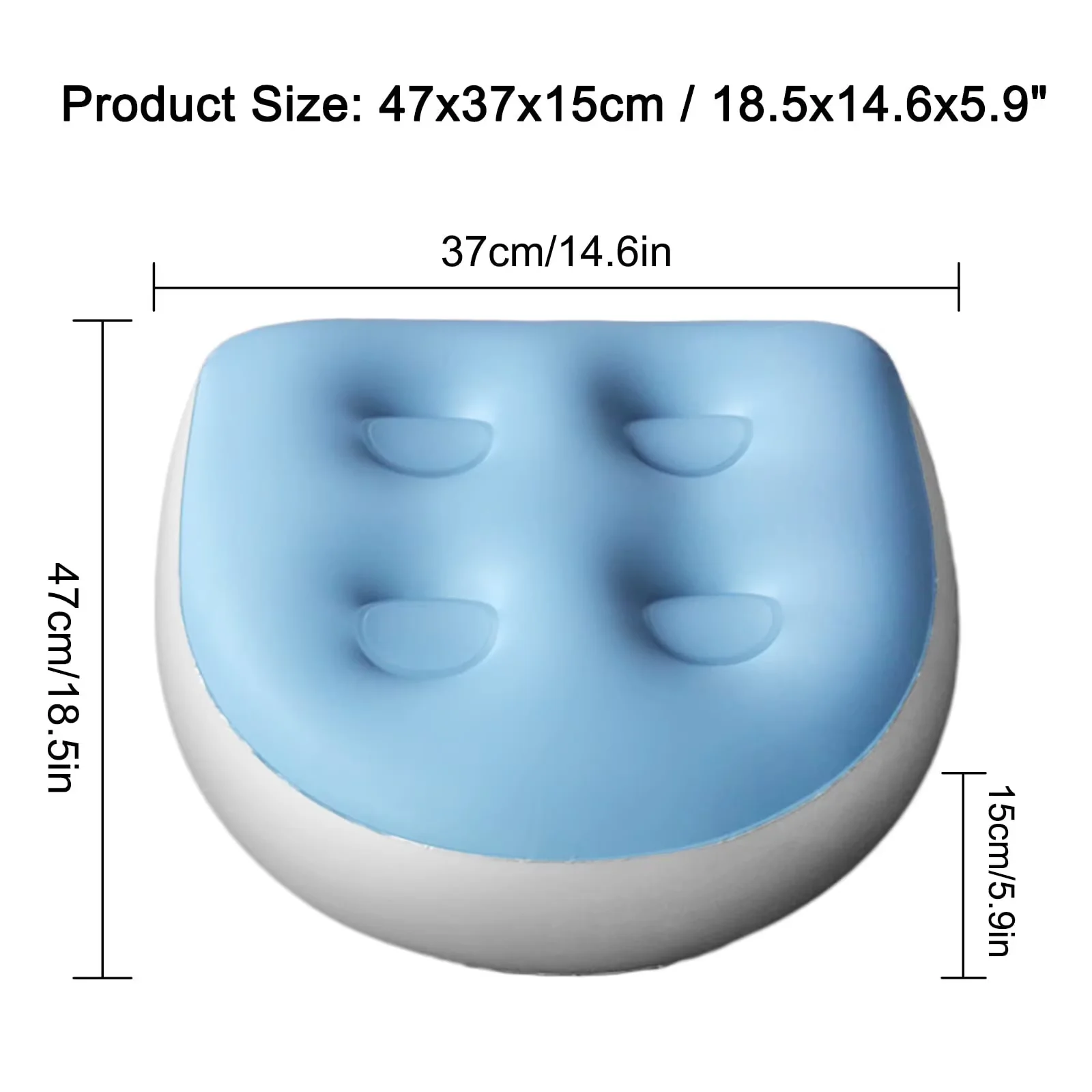Hot Tub Durable with Bathroom Products, Spa and Booster Seat Pad - Plastic Black Model 7F7130
