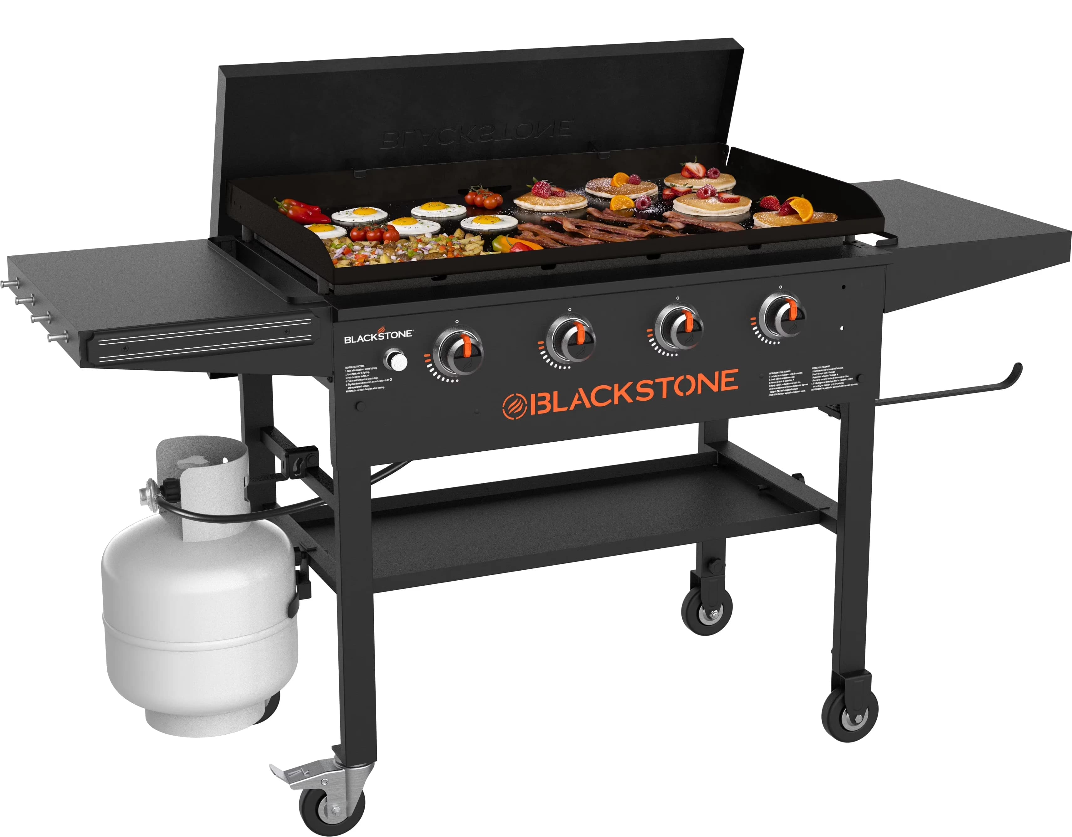 Gas Grill Versatile with Tool Holder, Grease Pan - Steel, Stainless Steel Model A2EA7E
