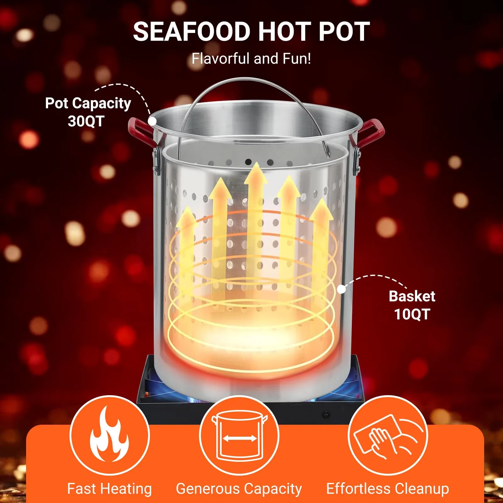 Modern Outdoor Fryer with 50000 BTU, Adjustable Regulator, Turkey Deep - 1 Black Model 35C2C5