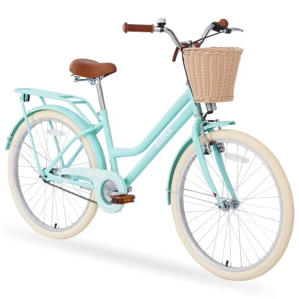 Cruiser Bike Versatile with Adjustable Seat, Lightweight, 24 inch wheel Adult Bicycles - Green Model 79EDED