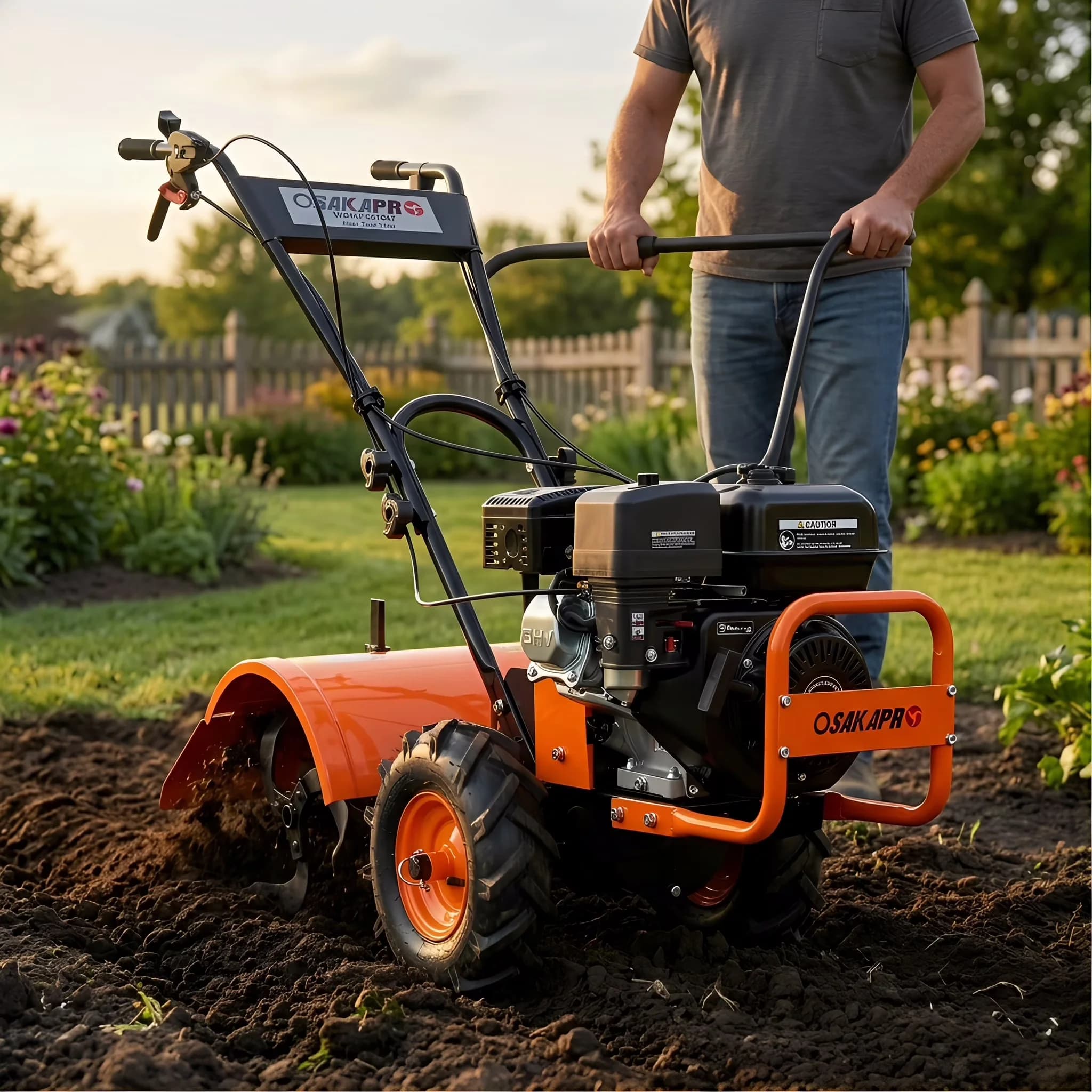 Versatile Trillers Cultivator with Battery, Heavy duty Power tiller, Garden Soil Prep - Model D5672D