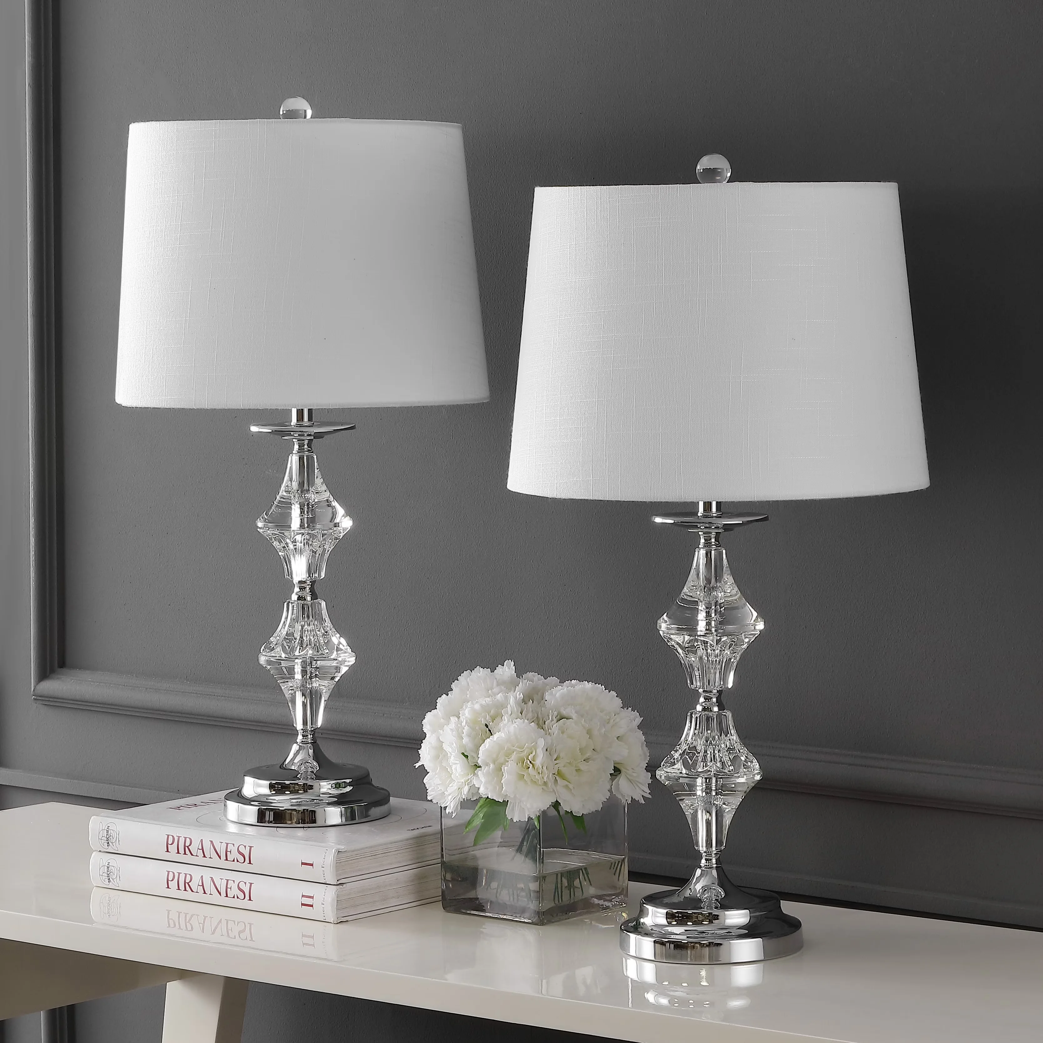 Table Lamp Quality with LED, Traditional, Transitional - Clear Iron JYL2037A-SET2 Model 41A9B4