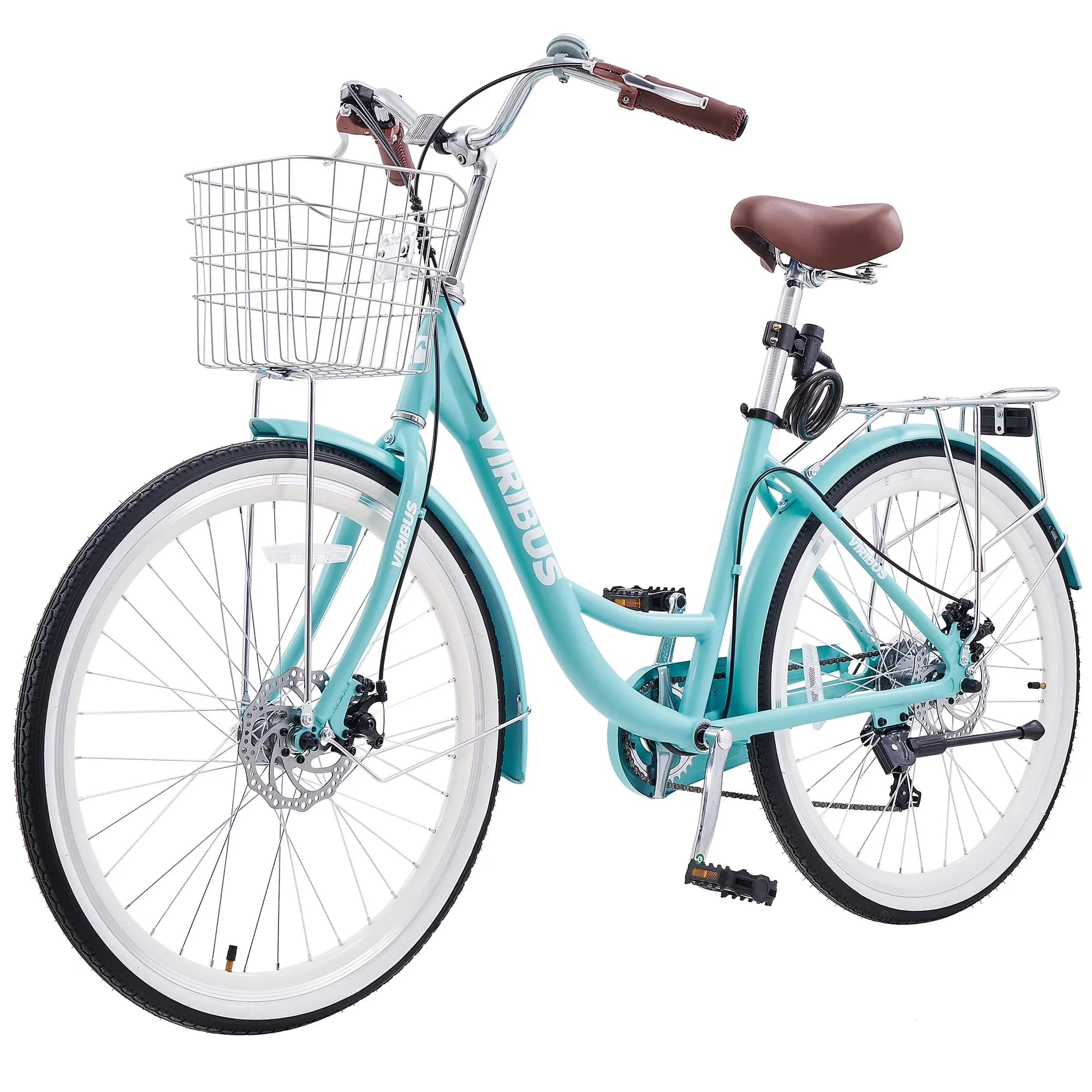 Efficient Cruiser Bike with Adjustable Height, 24" Beach - Sky Blue - Quality Construction Model 88A89B