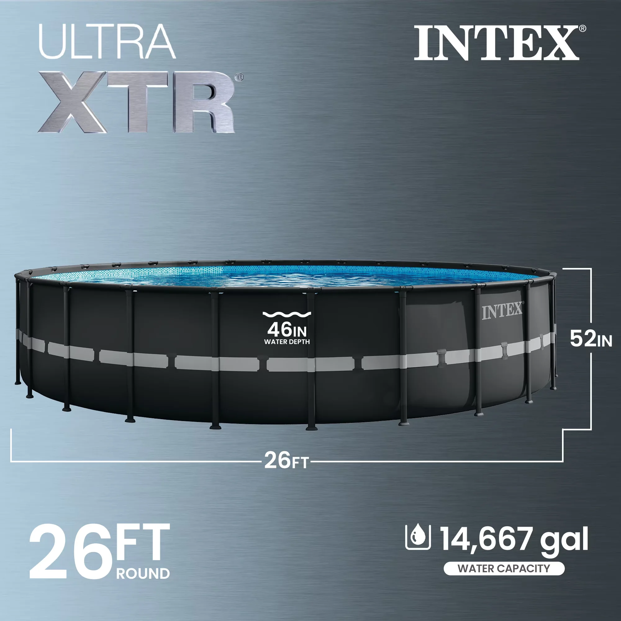 Professional Inflatable Pool with Puncture Resistant, Floats (2 Pack), & Cooler - Blue Model ED3529