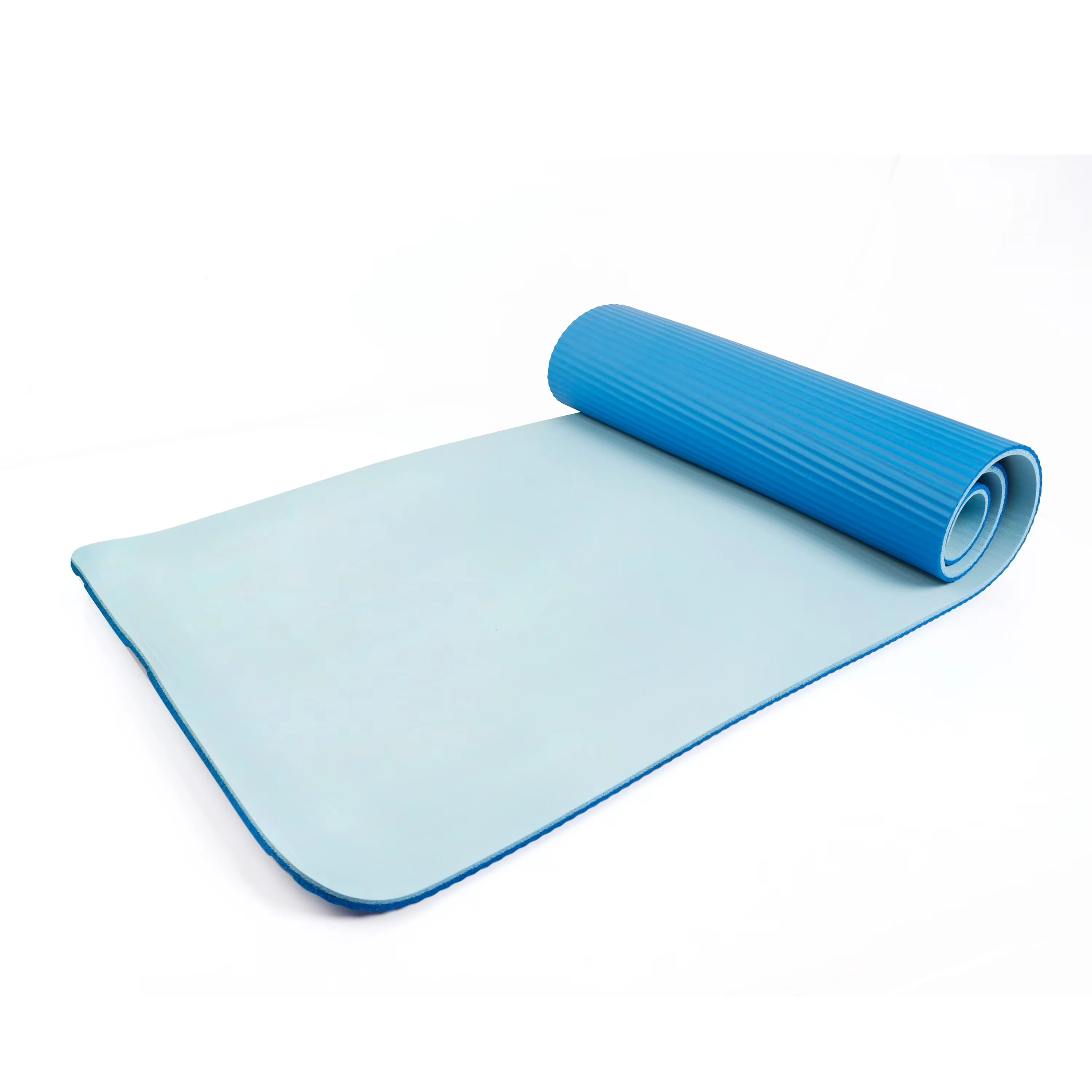 Home Gym Quality with Folding, 72inx24in, Two Tone Fitness Mat - Blue Nbr Model A0C807