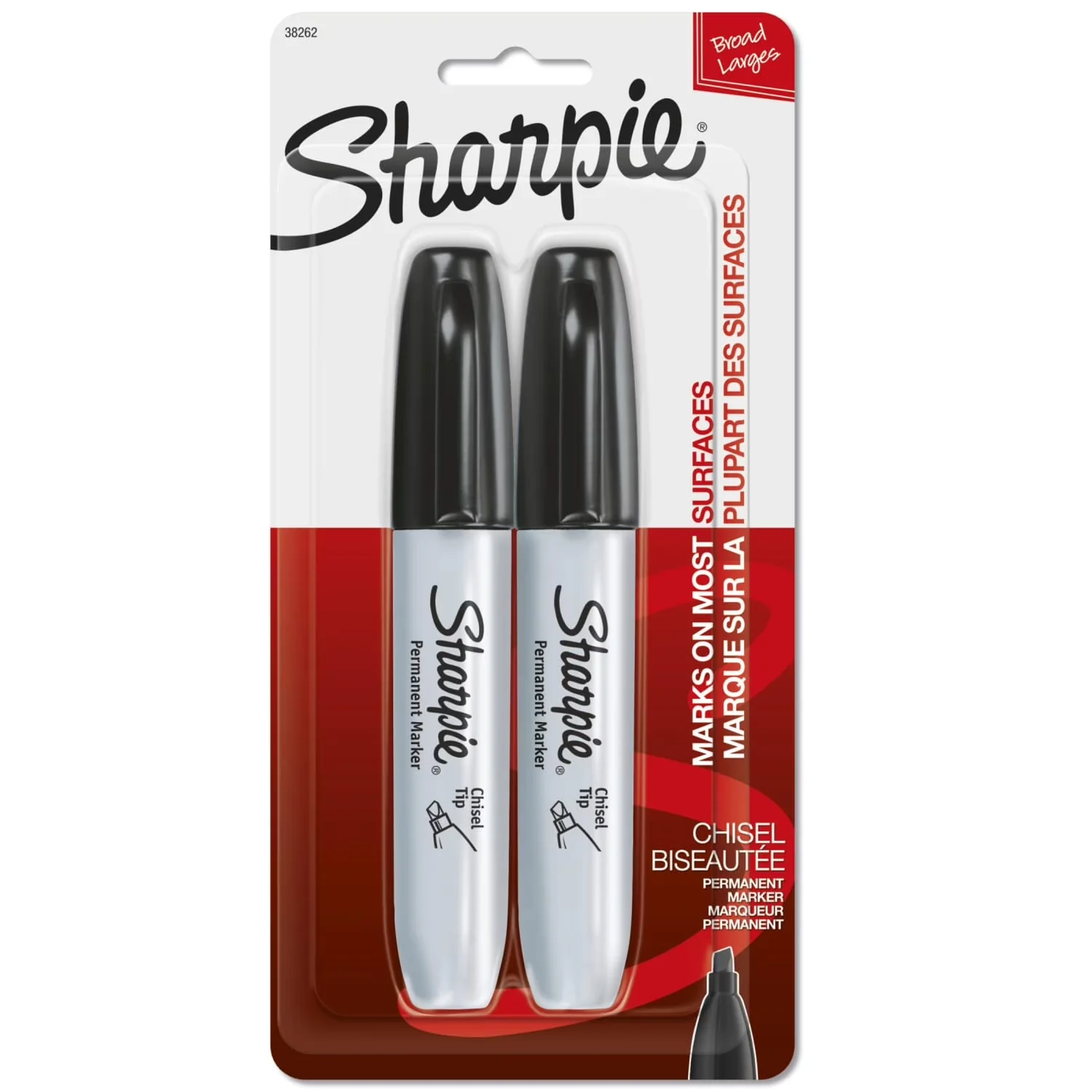 Essential Garage Storage Supply with Permanent Markers, Chisel Tip, Black - Black Model F71453