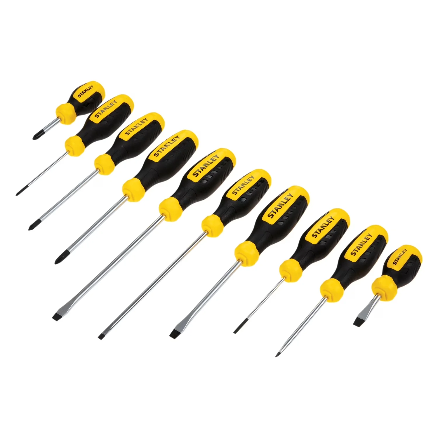 Versatile Hand Tool Set with Handheld, 10-Piece Screwdriver - Alloy Steel Red Model 743E74