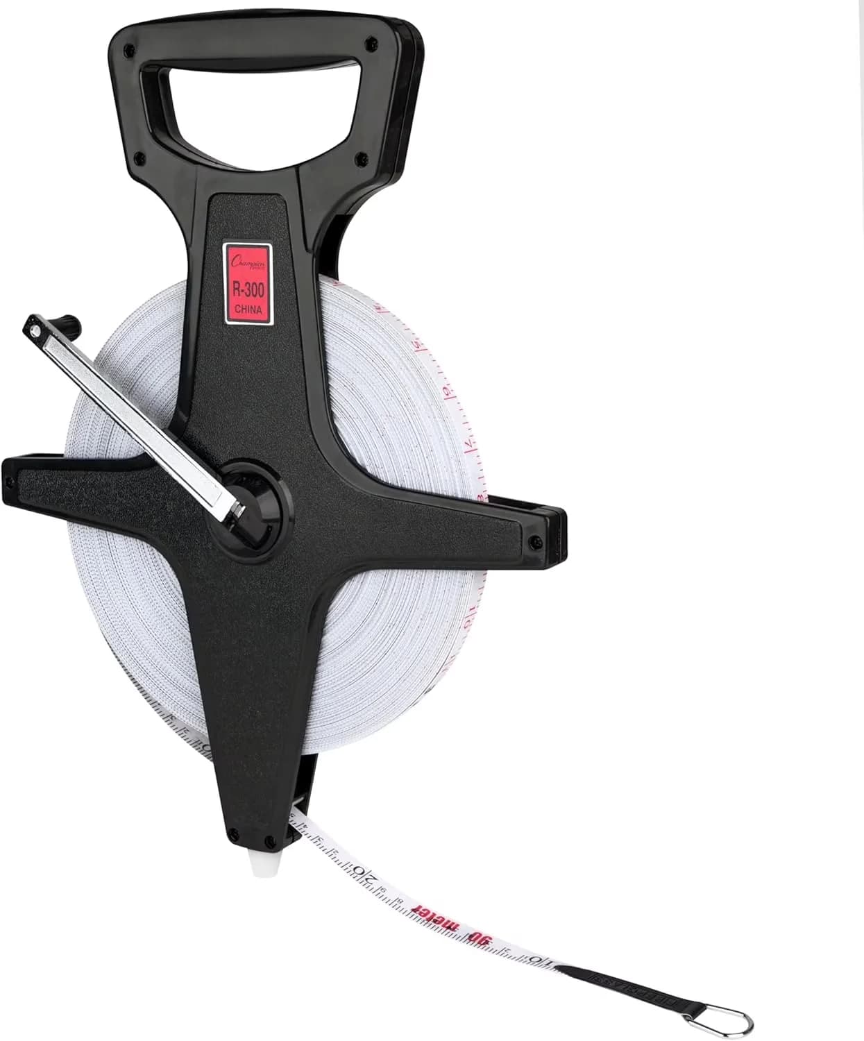 Quality Measuring Layout with Durable, Metal Spike - Black Fiberglass Tape, Plastic Reel, Metal Spike Model 2EA709