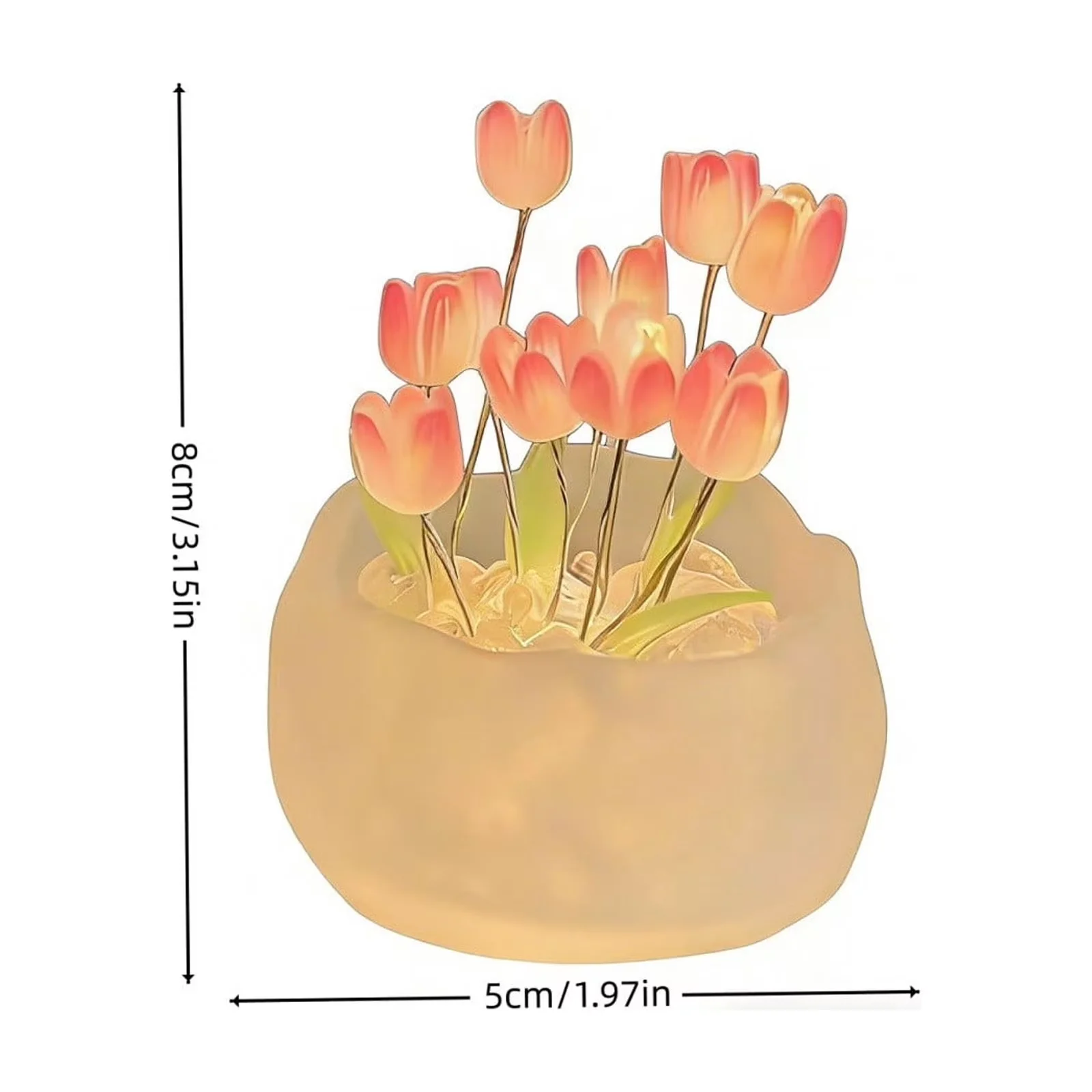 Professional Lamp Set with LED, Bohemian, Tulip Night Light DIY Kit - Multicolor Model 0796AB
