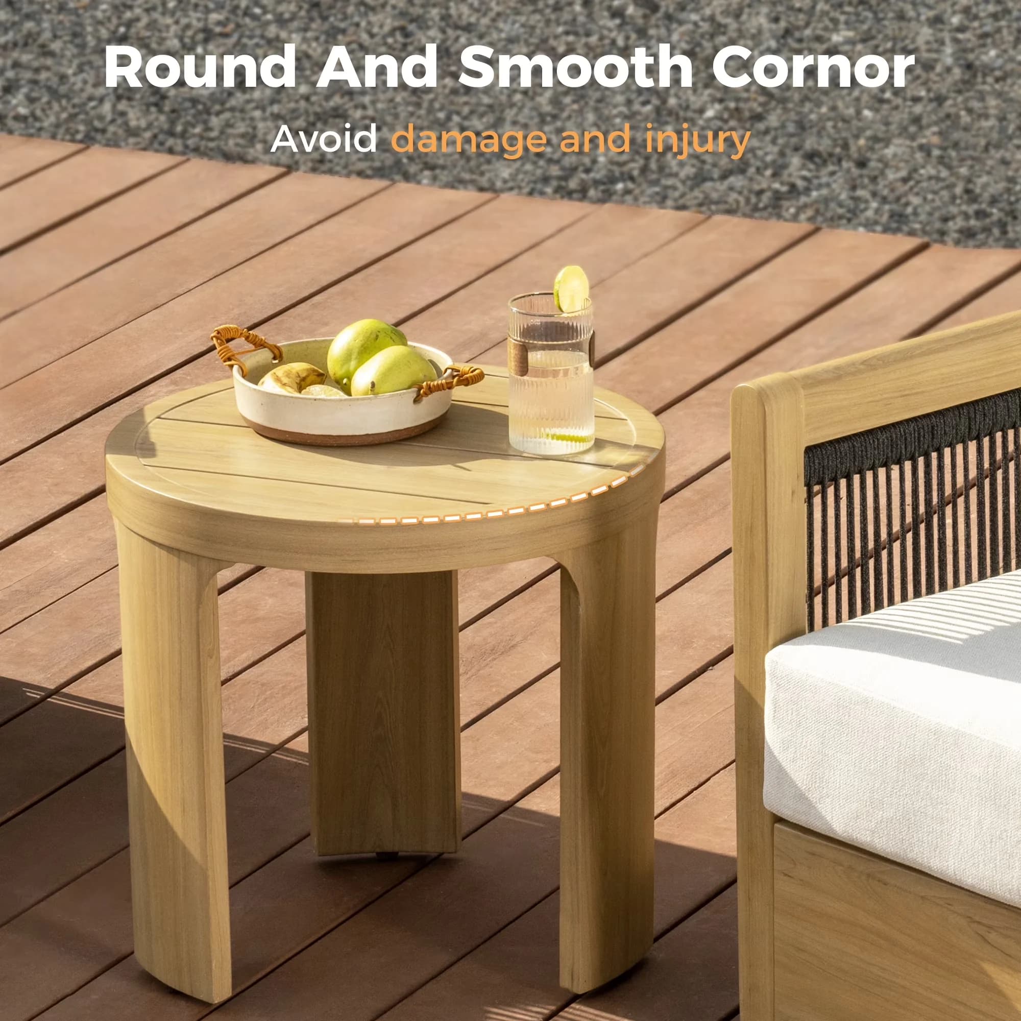 Classic Patio Conversation Set with Weatherproof, Side Table - Aluminum Beige for Garden Model 0A3A35