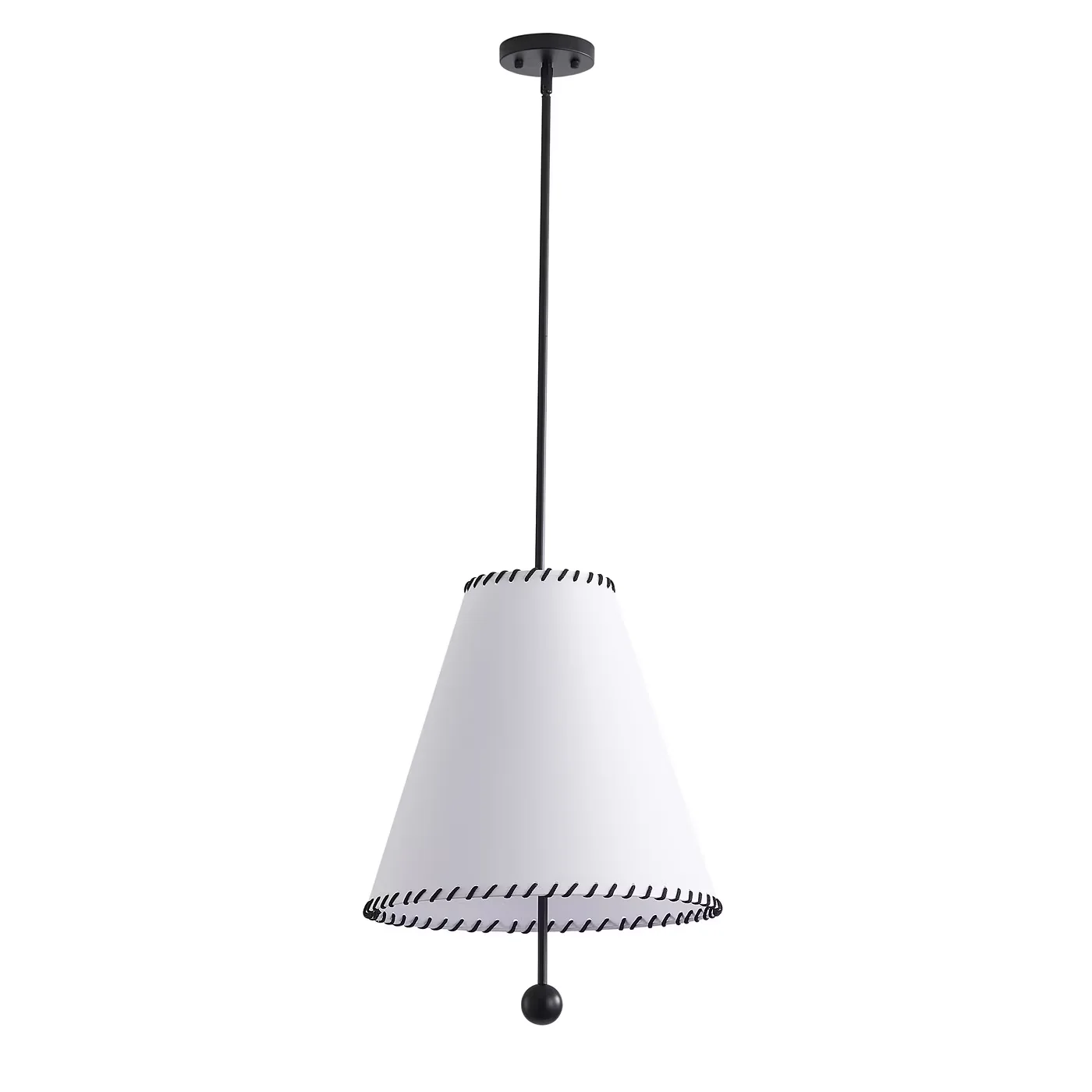 Sleek Ceiling Lights Fixture with LED, Adjustable Height - Metal White Model D865AD