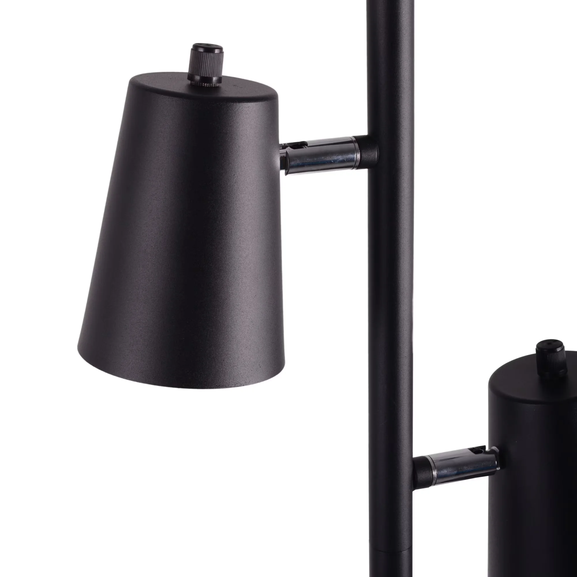 Floor Lamp Essential with LED, Adjustable Head, 62.2 in Height - Metal Black Model 69F027