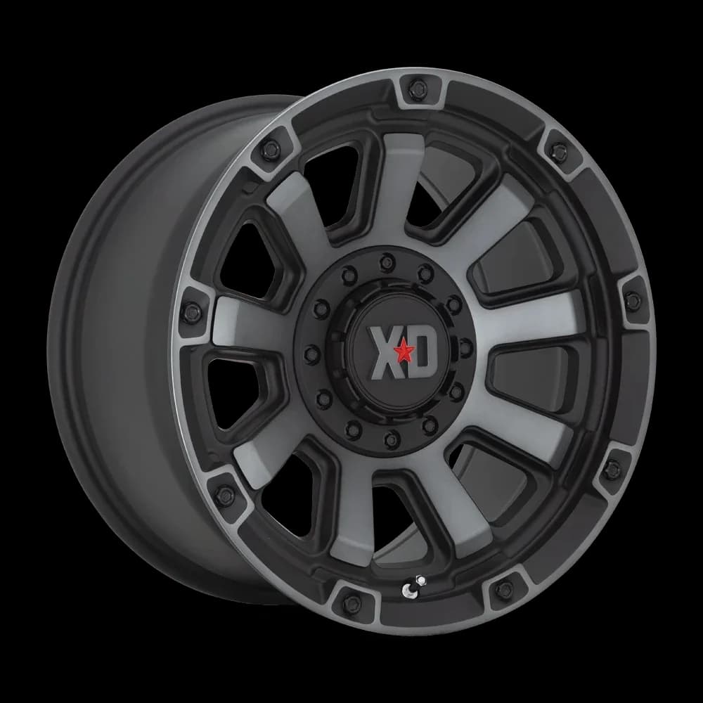 Versatile Wheels And Rim with Gray Tint Finish - Aluminum Black - Rustic Charm Model 6570EC