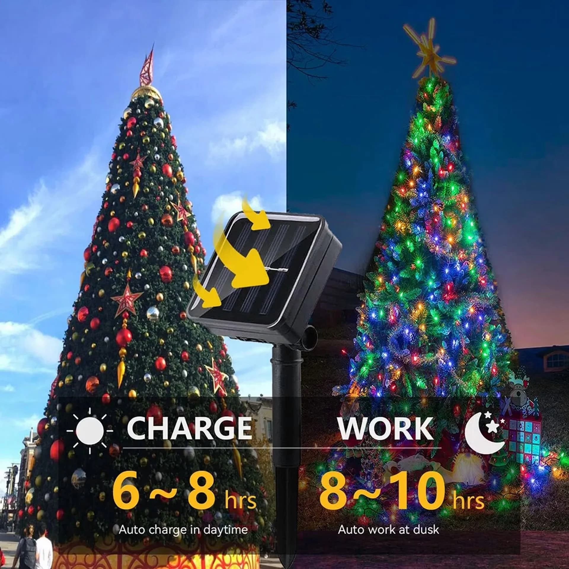Quality Novelty Light with LED, Solar - Multicolor 66Ft for Home and Office Model 047DFE