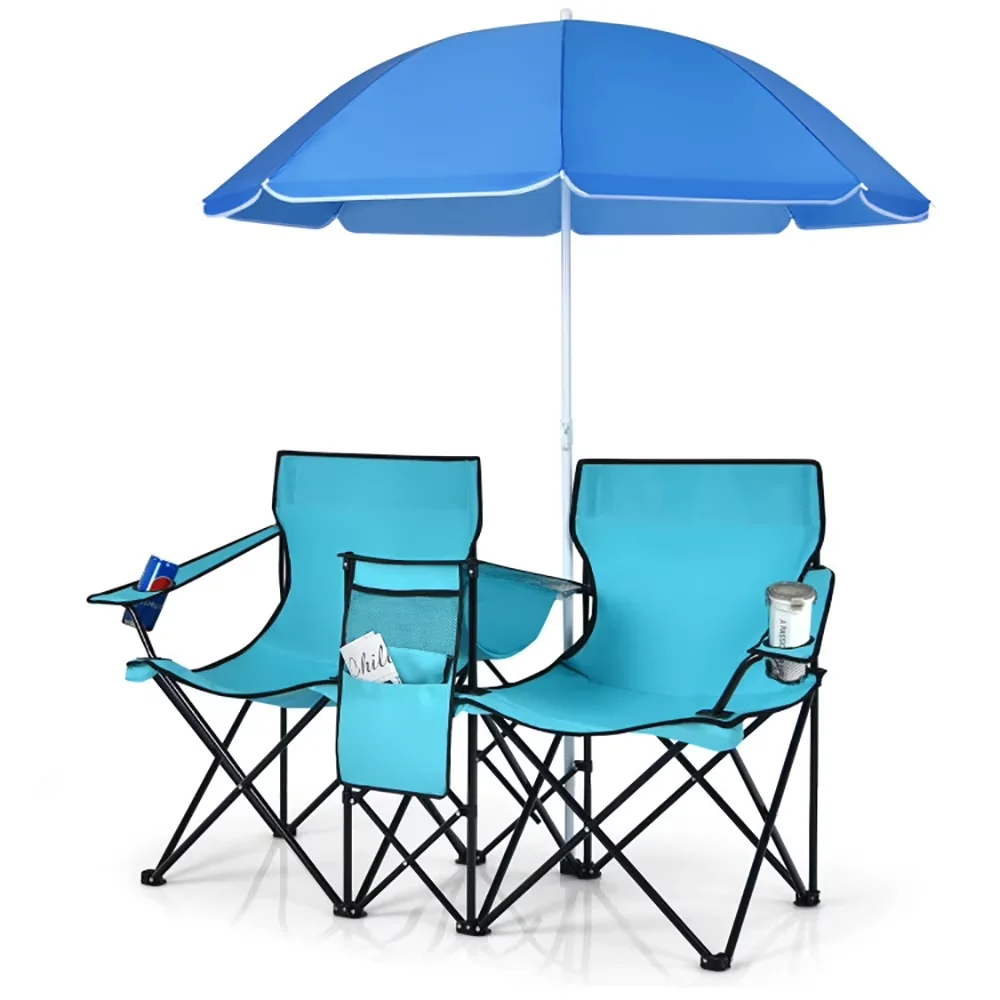 Versatile Beach Chair with Folding, Adjustable, Weather-Resistant - Blue for Picnic Model 373B0C