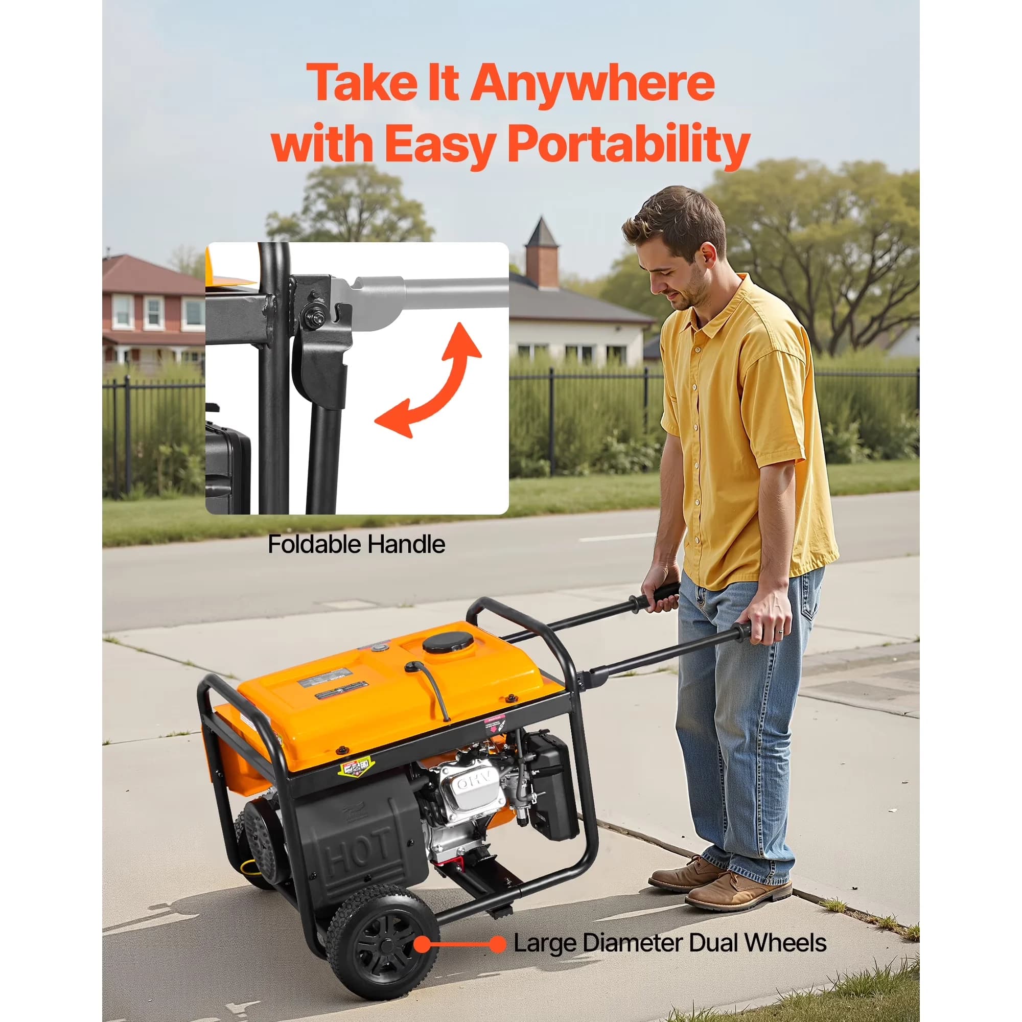 Generator Reliable with 4650W, Overload Protection, CO Detection - Long-Lasting Performance Model 07288B