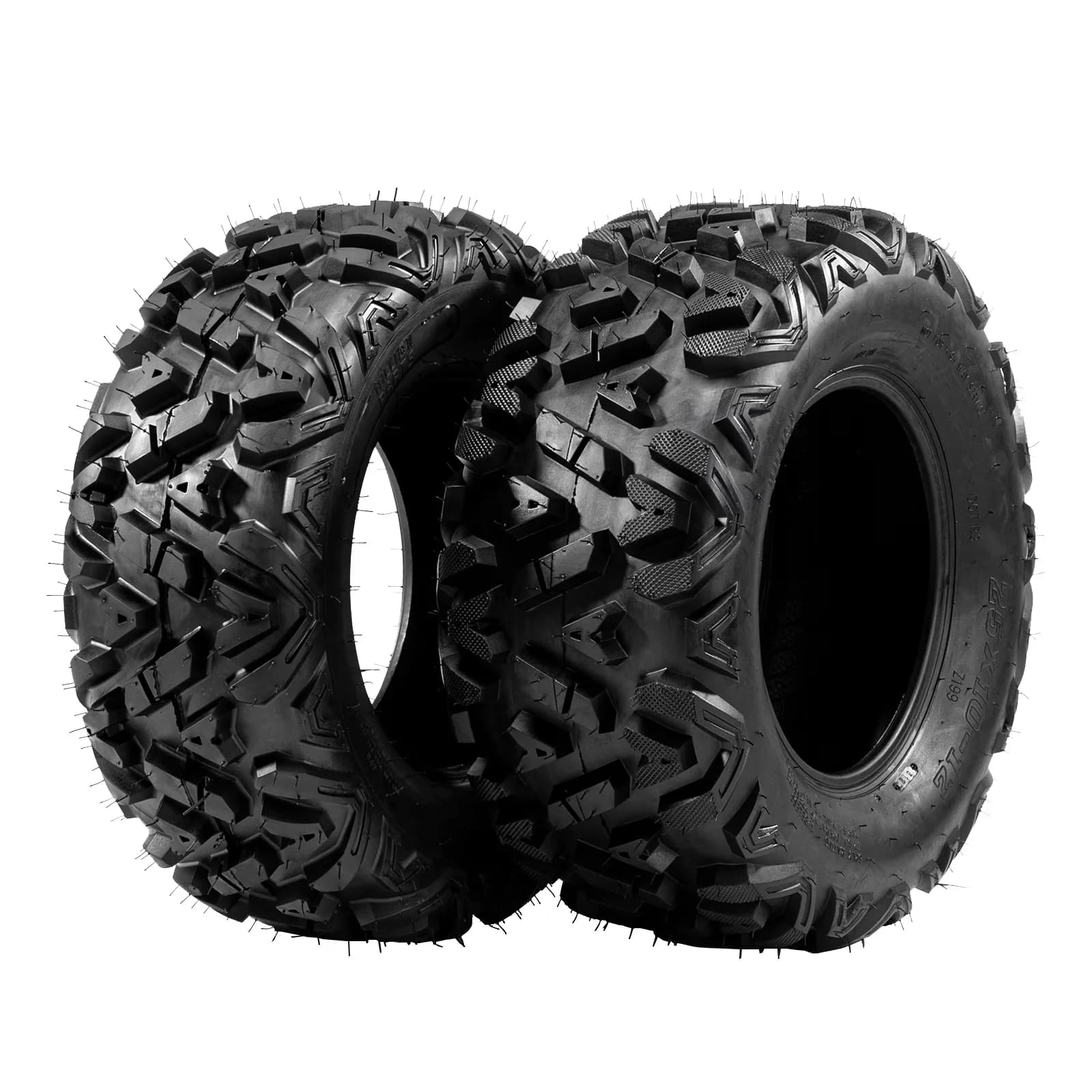 Reliable Atv Tire with Set of 4 6PR All Terrain UTV Tires, Tubeless, 25x8-12 Front & 25x10-12 Rear - Model EA68A7
