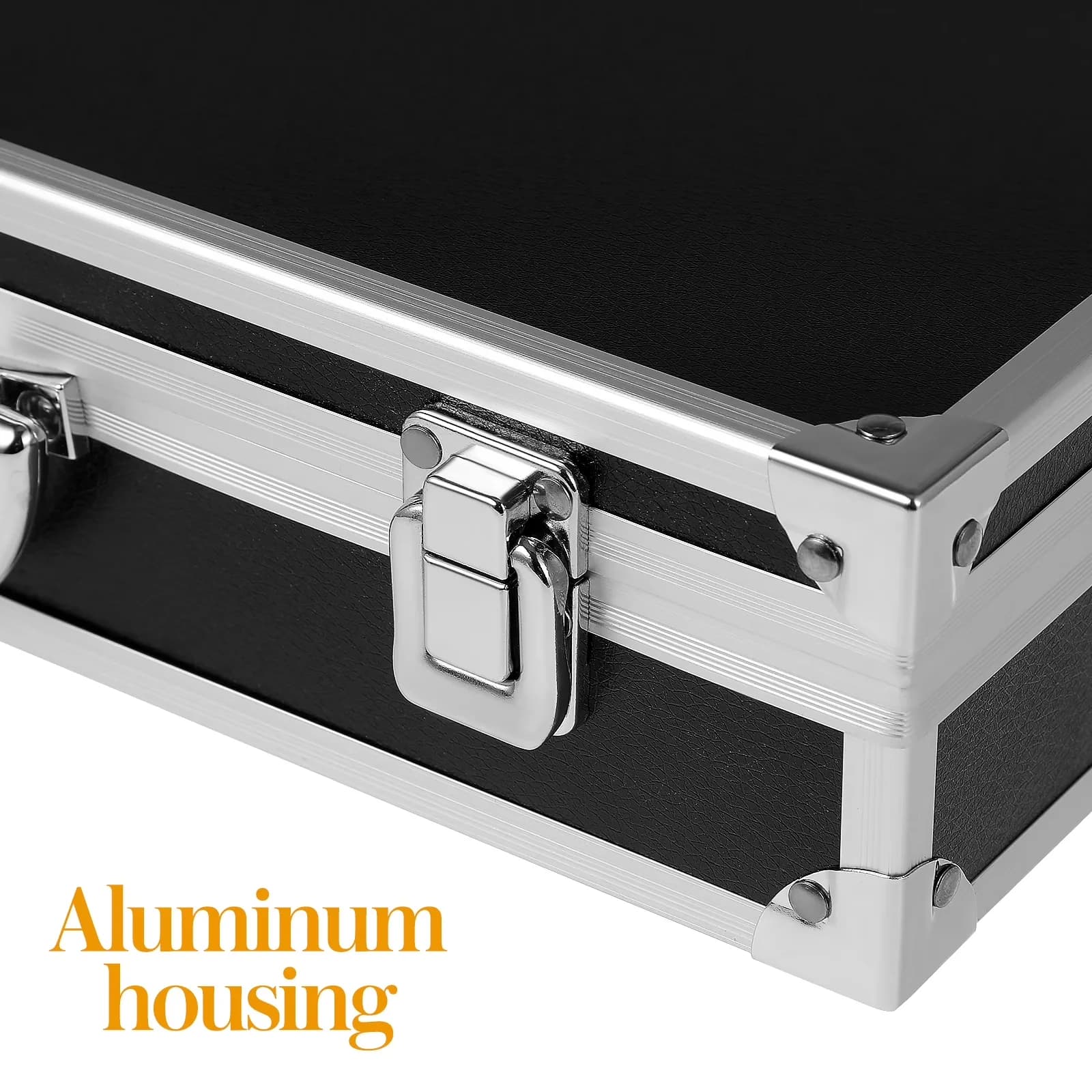 Toolstorage Reliable with Portable, 14.15×7.86×2.95 inch, Lockable Aluminum Alloy Carrying Case - Aluminum Alloy And Abs Black Model E93B35