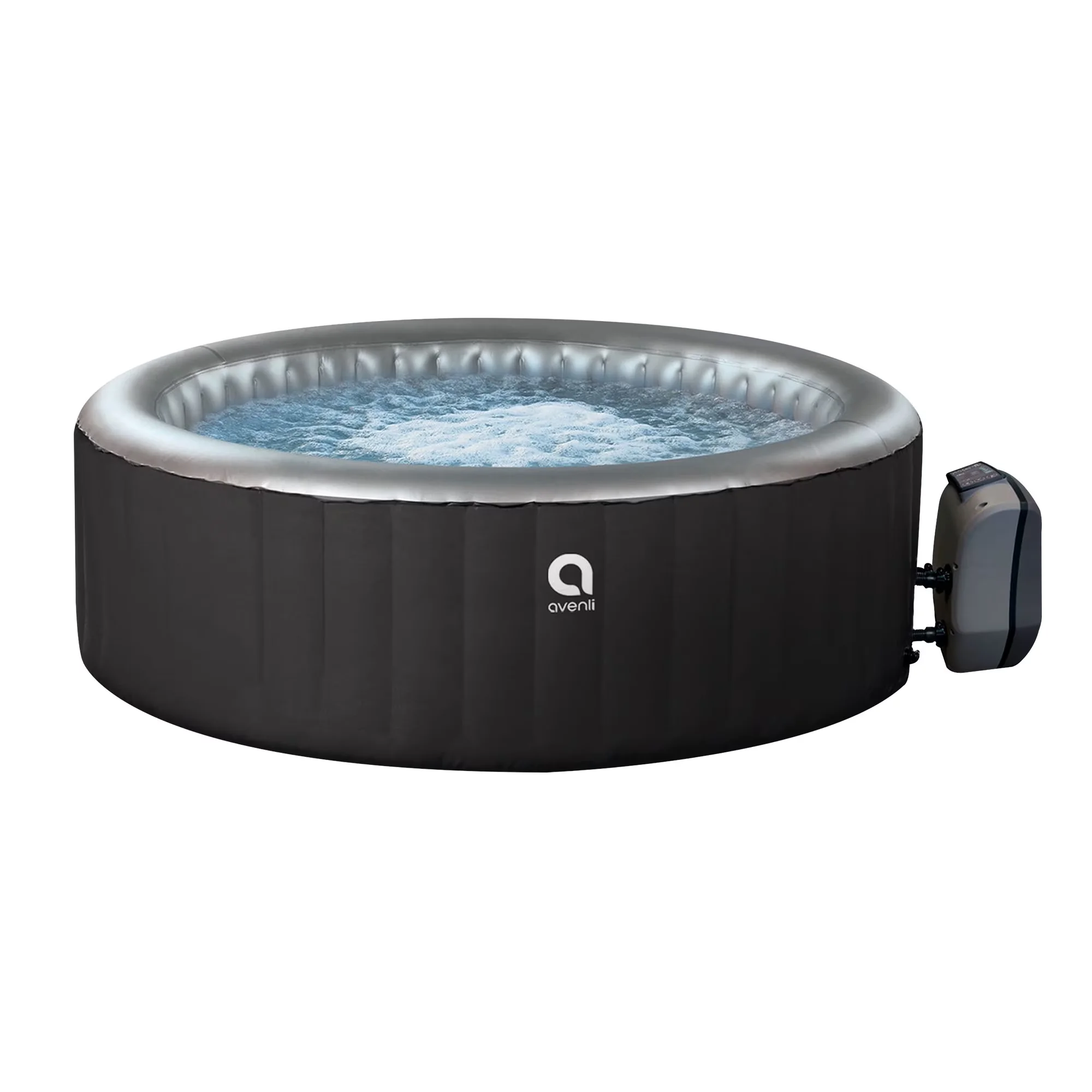 Premium Hot Tub with Inflatable, Puncture Resistant, Oasis 2-3 Person Inflatable Spa + Cover - Black Model FA0A41