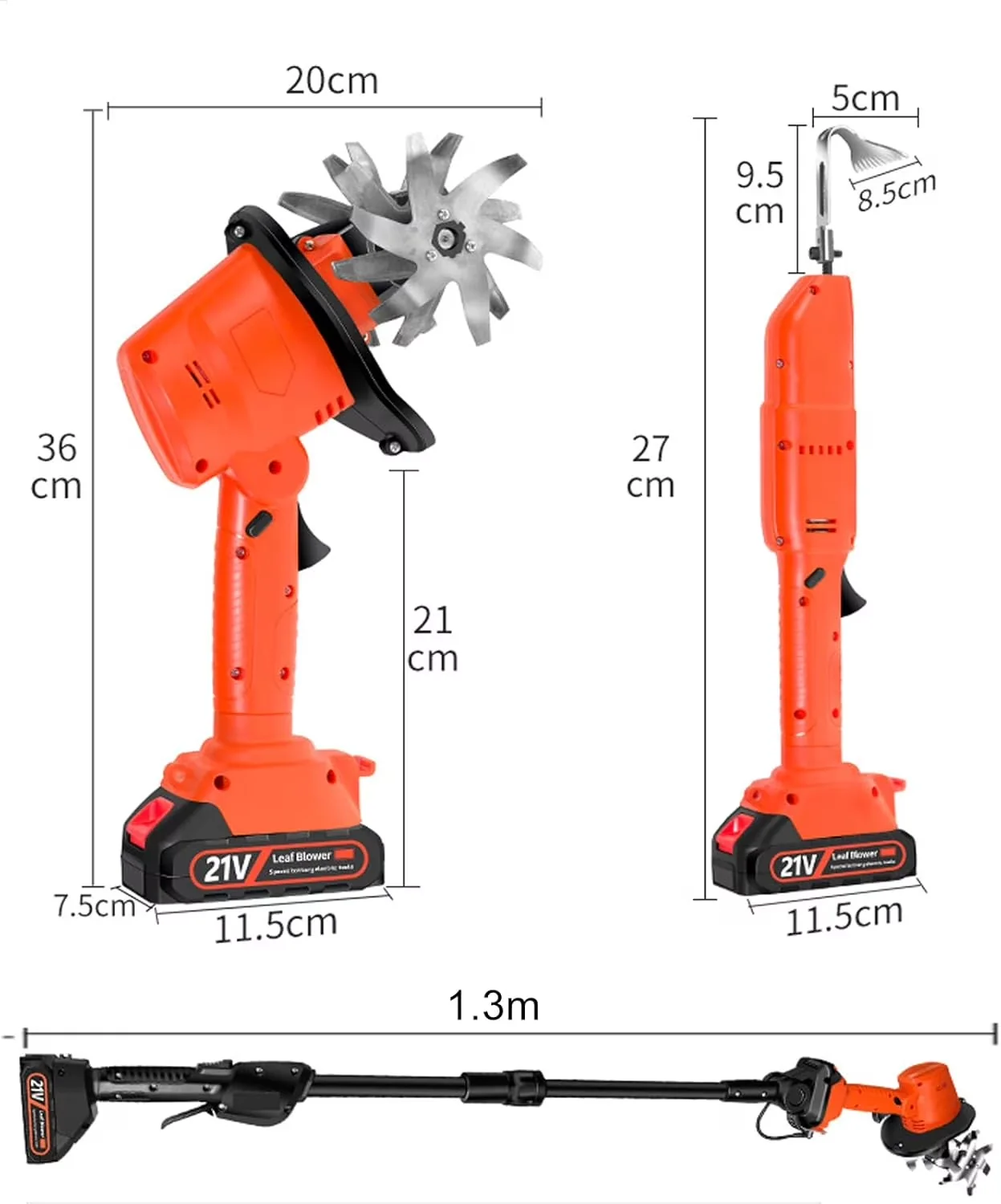 Trillers Cultivator Premium with Battery, 21V, 21V Lithium Battery - Long-Lasting Performance Model F03200