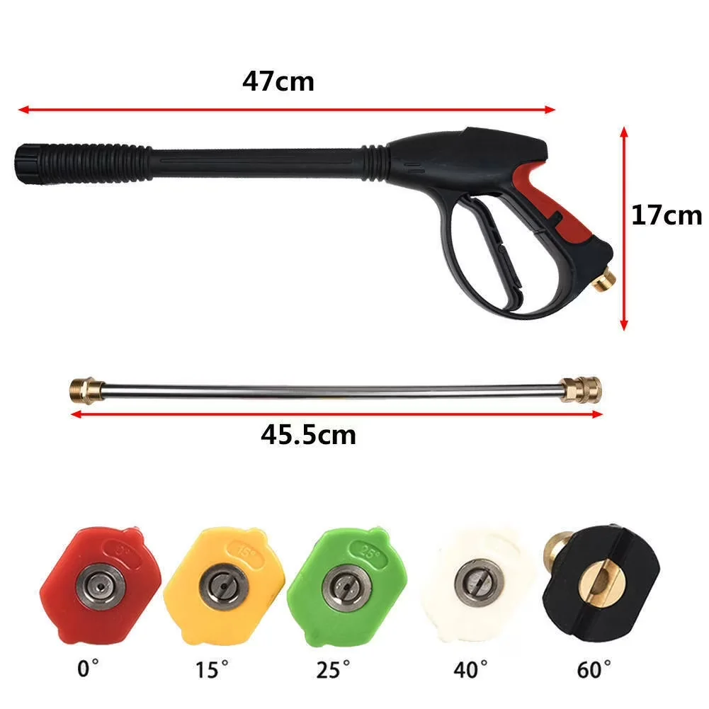 Reliable Replacement Parts Accessory with Quick Connect Tips, 25FT Hose Kit, MAX 4000 PSI pressure washer gun - Brass Model 27C337