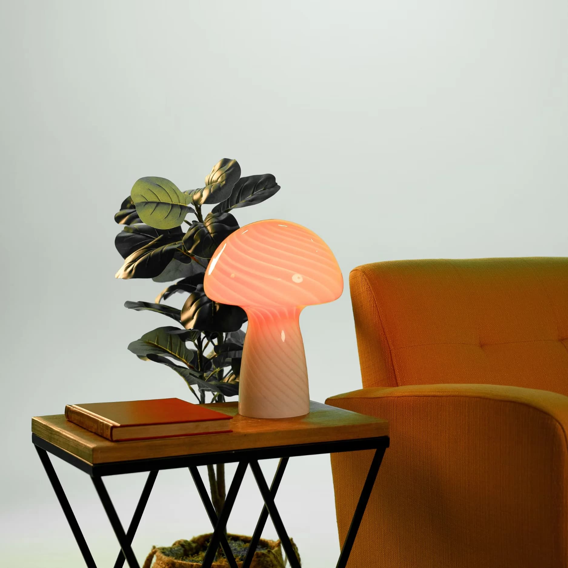 Premium Lamp with LED, Energy Efficient, Mushroom - White Metal 3000K - Premium Collection Model E256F0