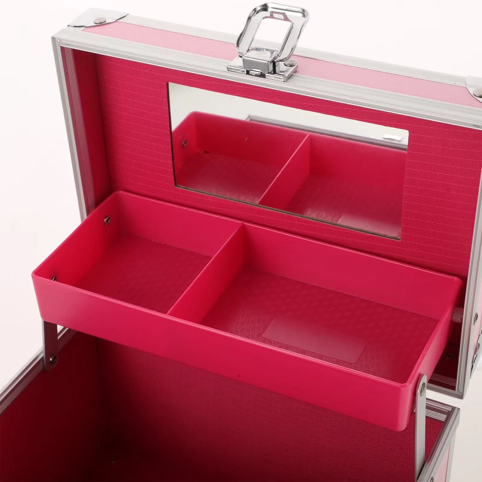 Sleek Toolstorage with Storage, 【WHAT WILL YOU GET】 1 x Empty Toolbox - Pink Aluminium Model 8AB134
