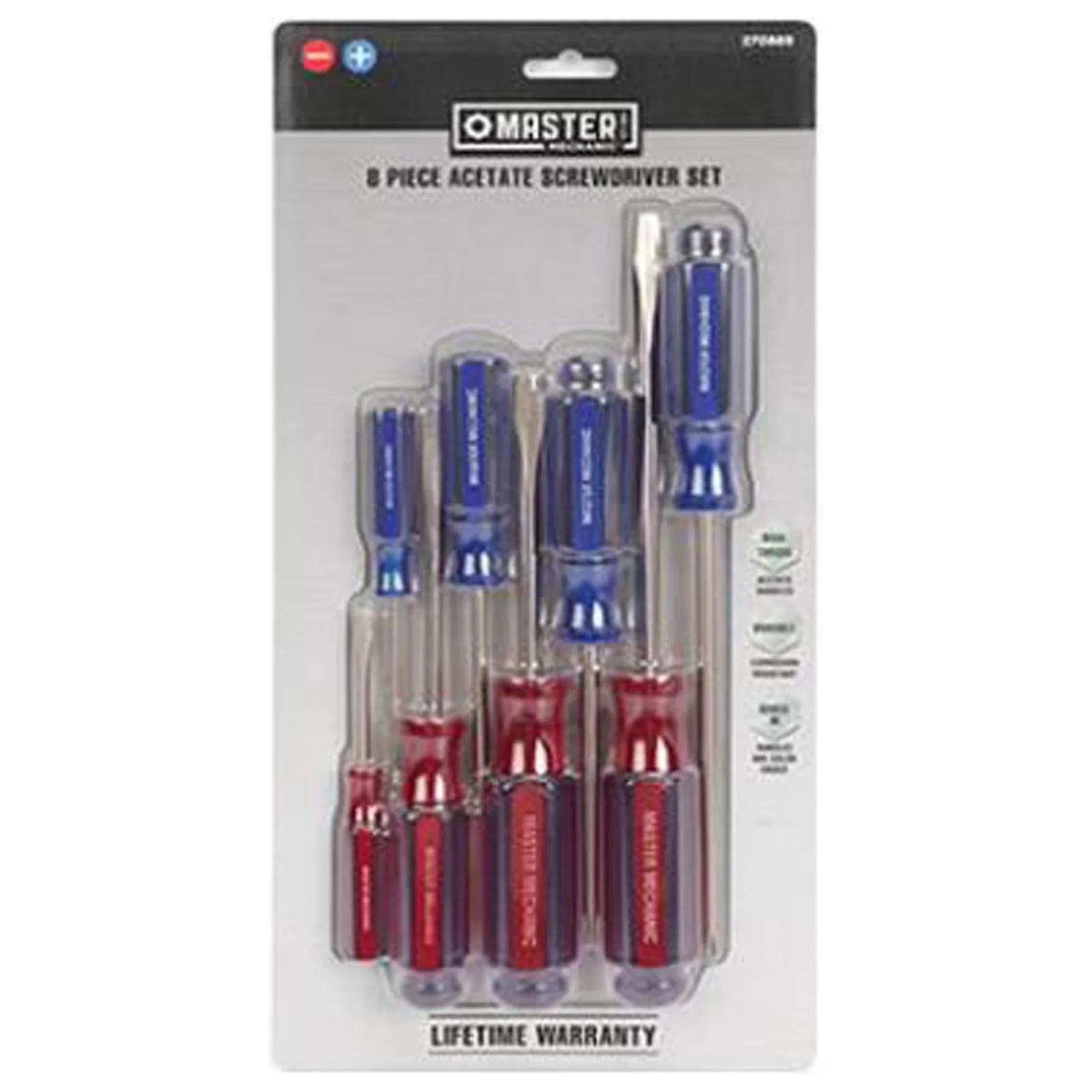 Modern Hand Tool Set with Quantity 12, 8-Pc. Acetate Screwdriver - Acetate 12 Model 230D5D