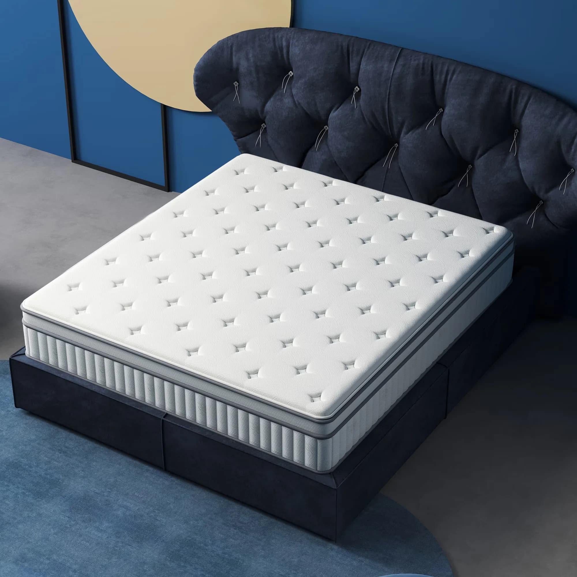 Durable Mattresses Accessory with Mattress-In-A-Box, Cooling Gel Memory Foam. - Cotton Model 24DCAA