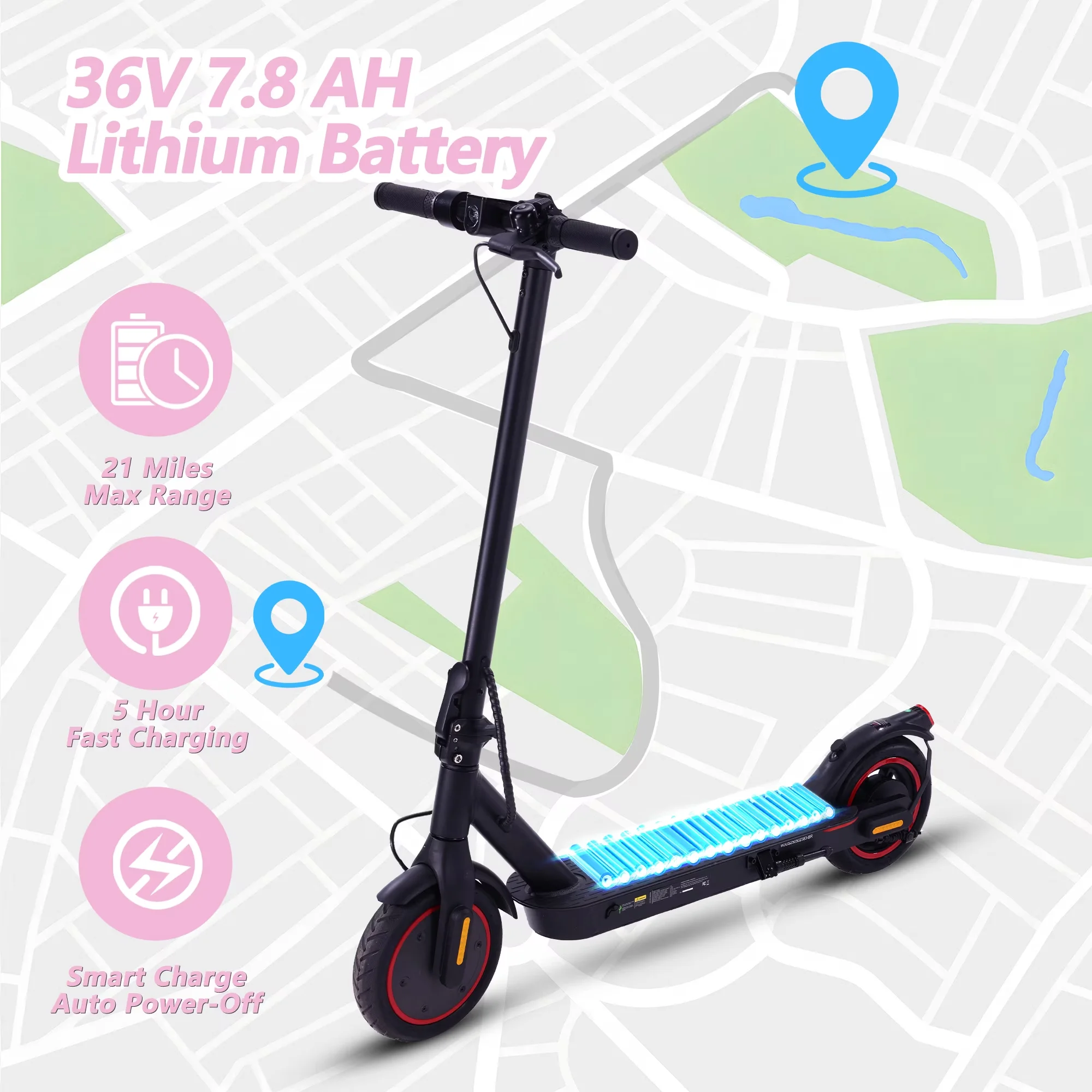 Scooter Sleek with 350W, Portable, Foldable - Aluminum Alloy - Heavy Duty Model 7A4E89