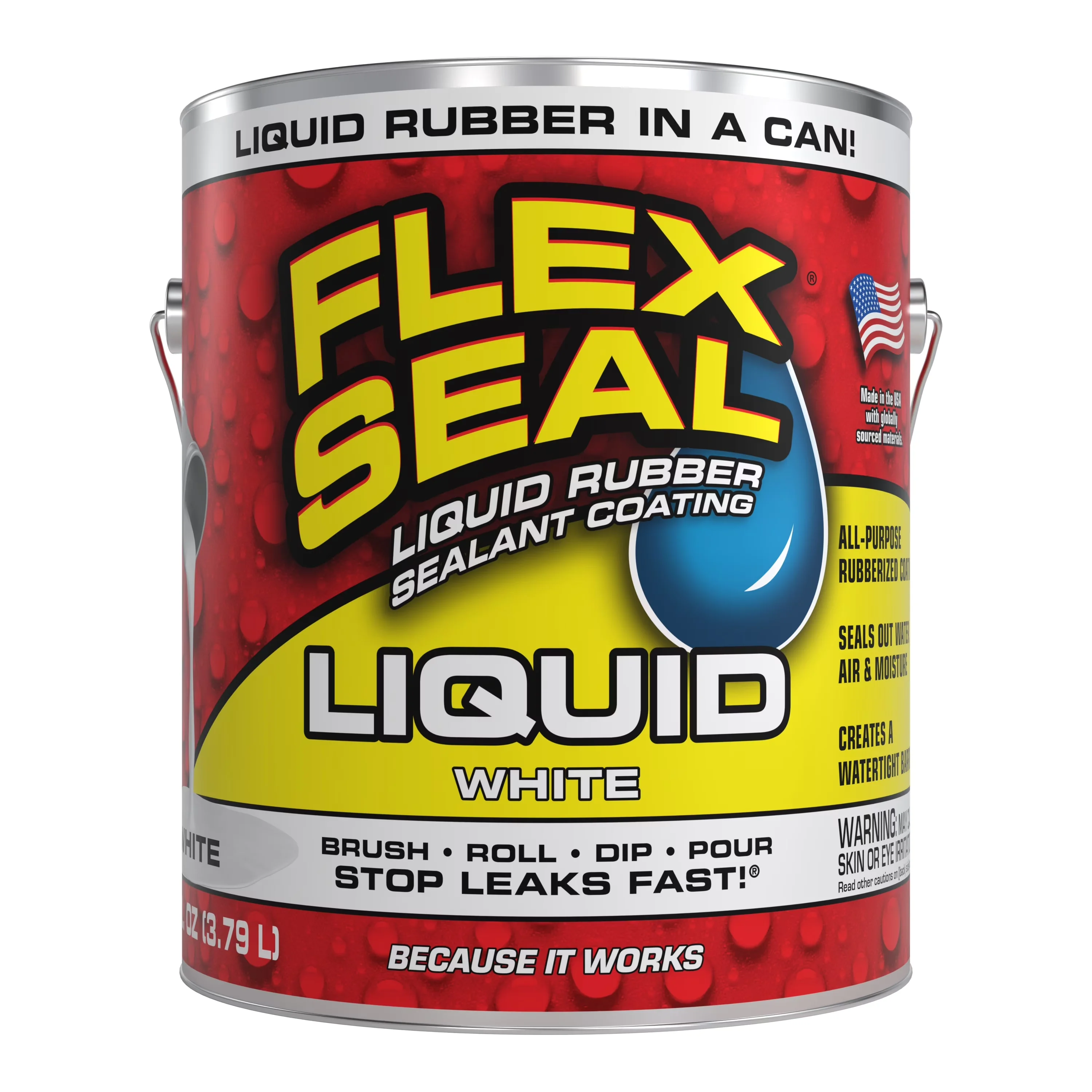Building Material Efficient with Durable, 1 gallon covers 150 sq. ft. - White Rubber Model 3C4A14