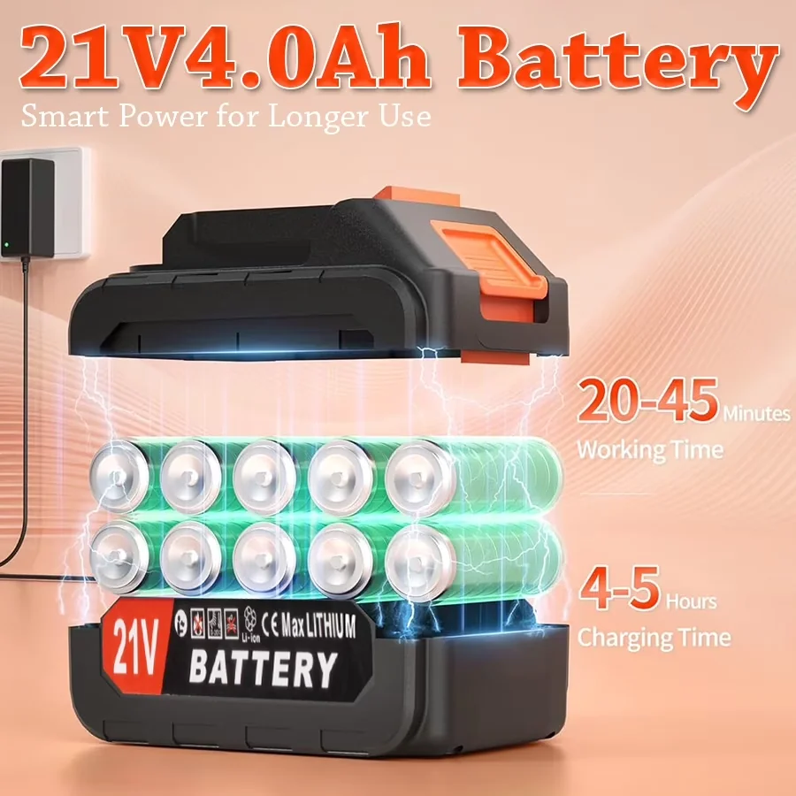 Essential Pressure Washer with Battery, 21V, Power - Heavy Duty Model 11072E